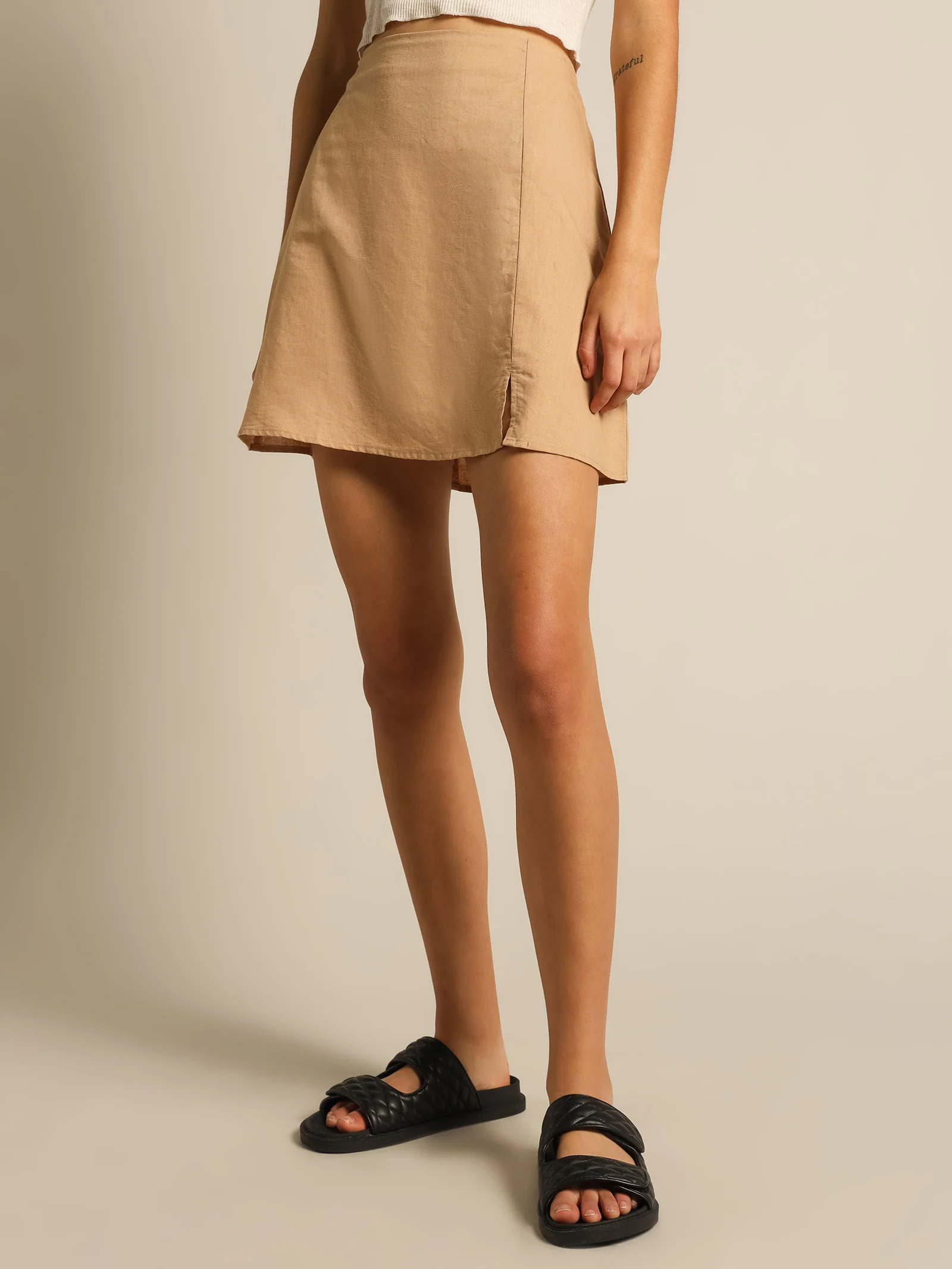 Nima Linen Mini Skirt - Image 3