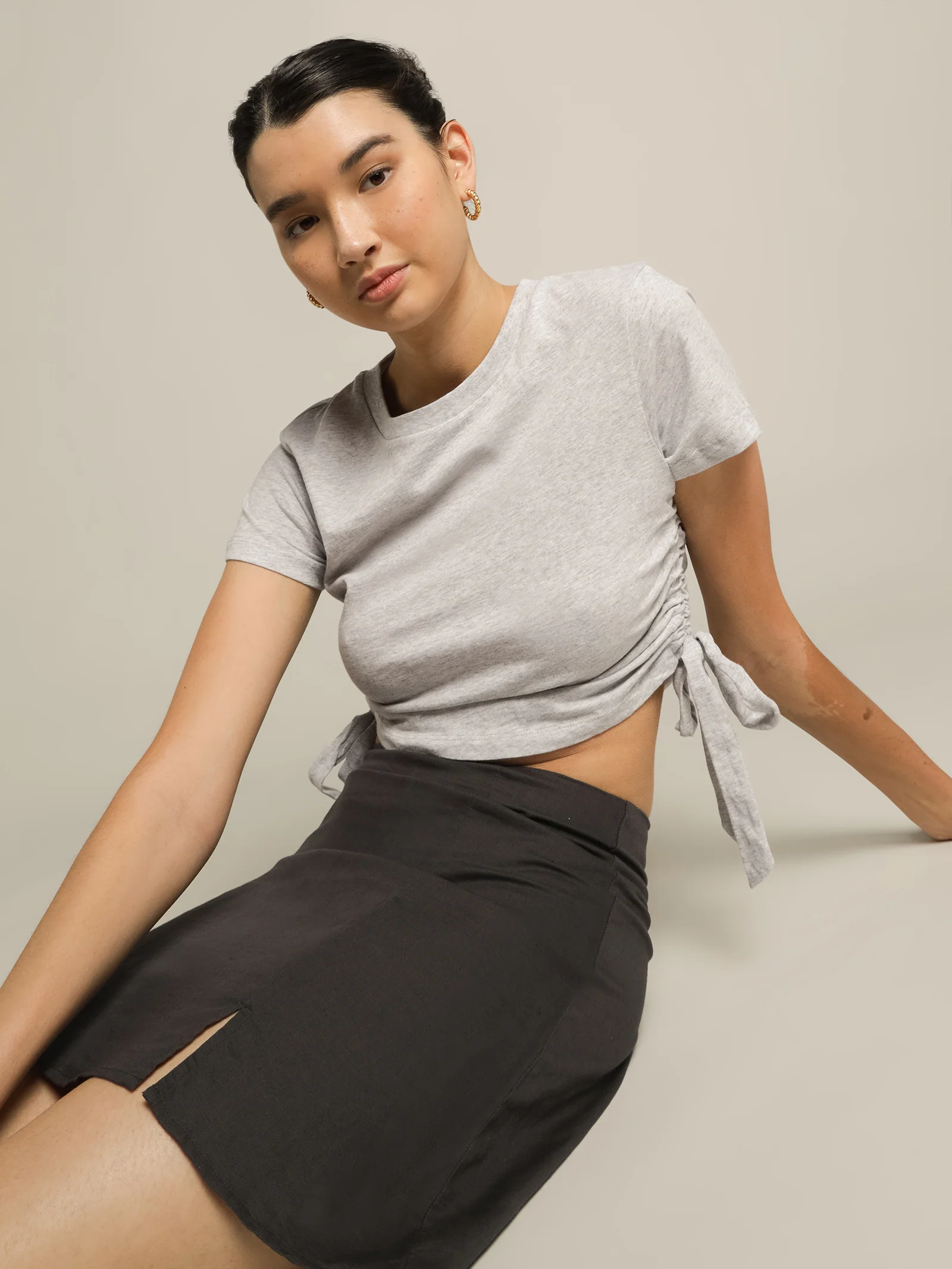 Nima Linen Mini Skirt - Image 2