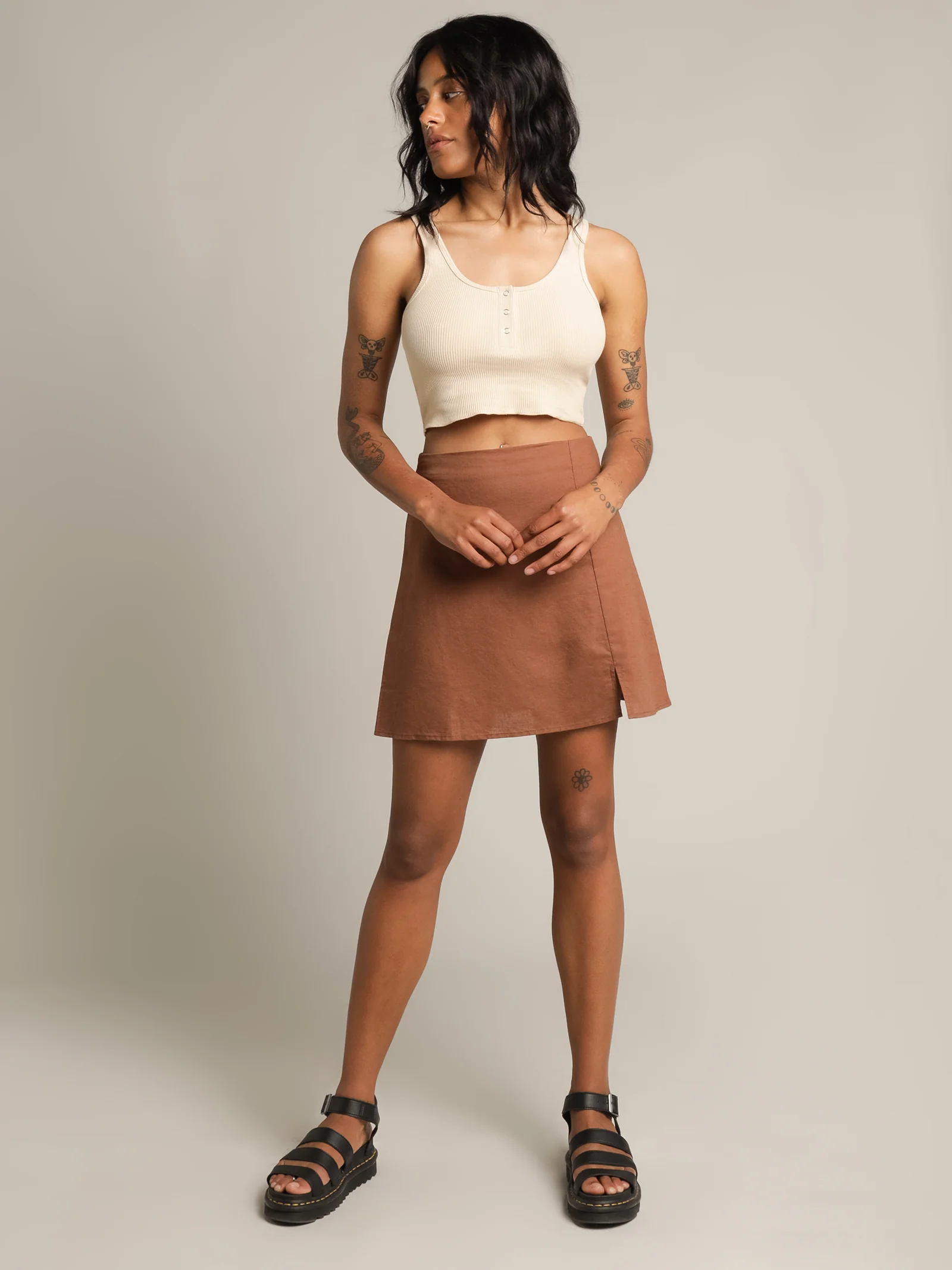 Nima Linen Mini Skirt - Image 4