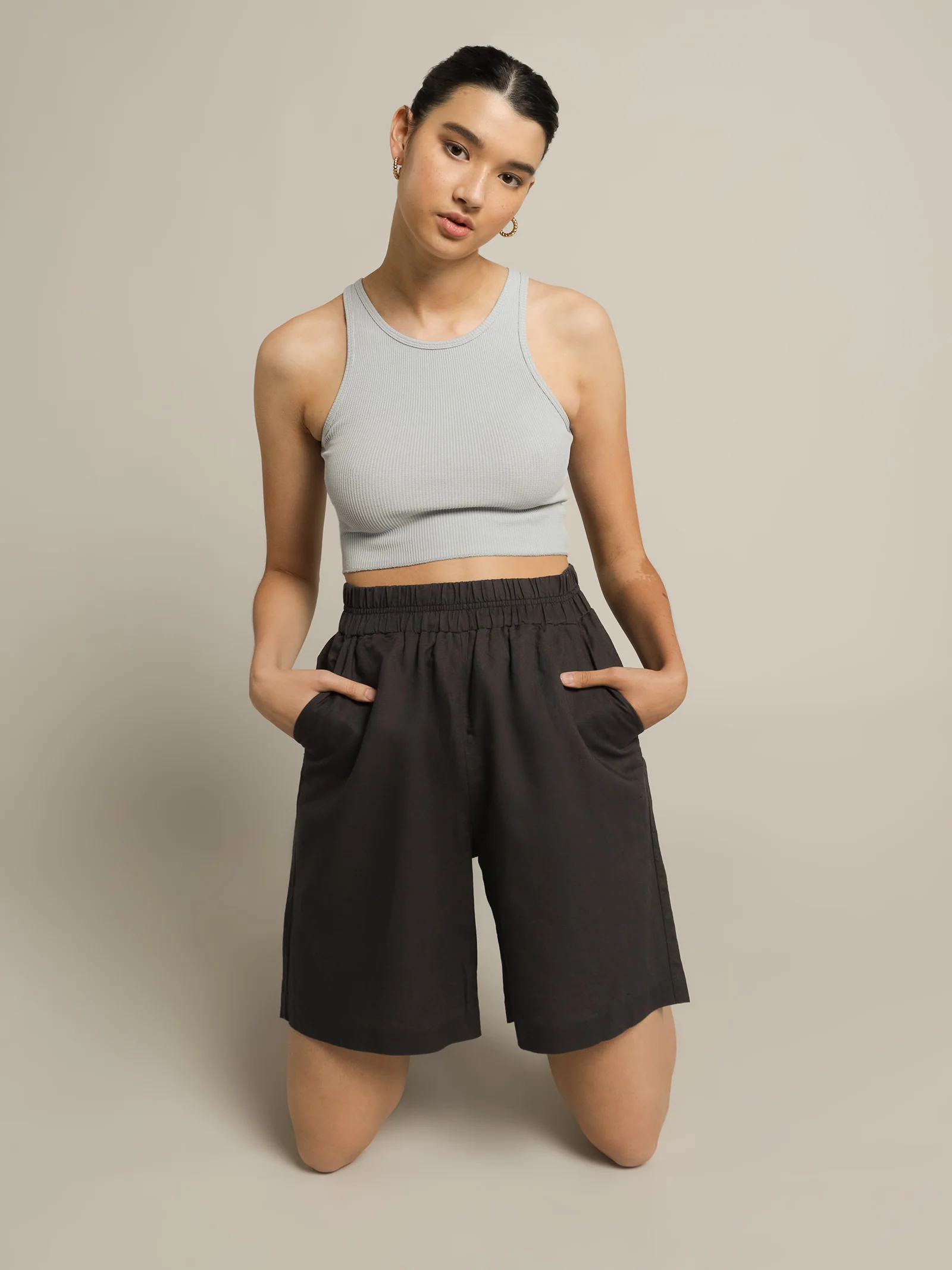 Nima Longline Linen Shorts - Image 2