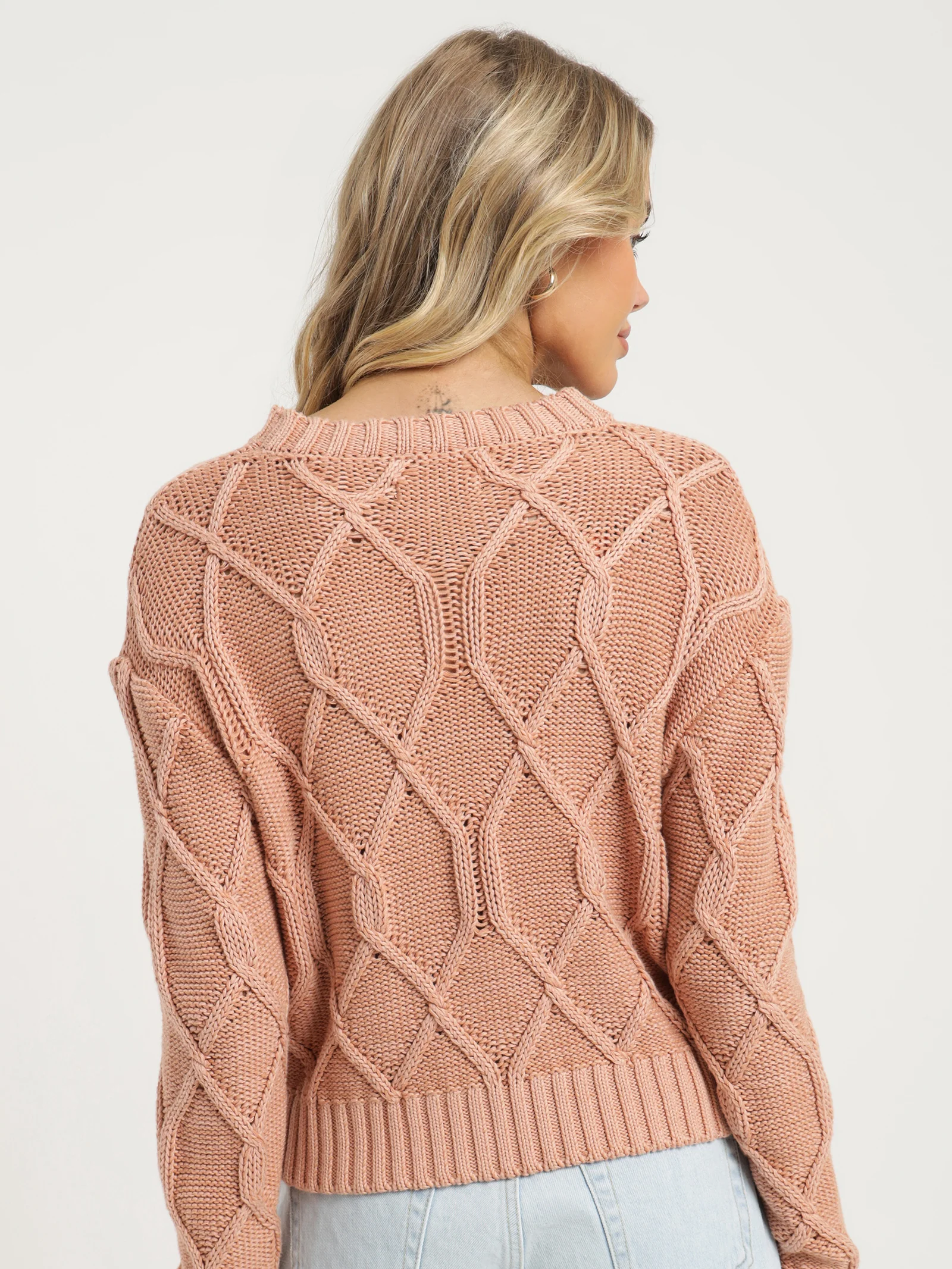 Nina Cable Knit Sweatshirt - Image 5
