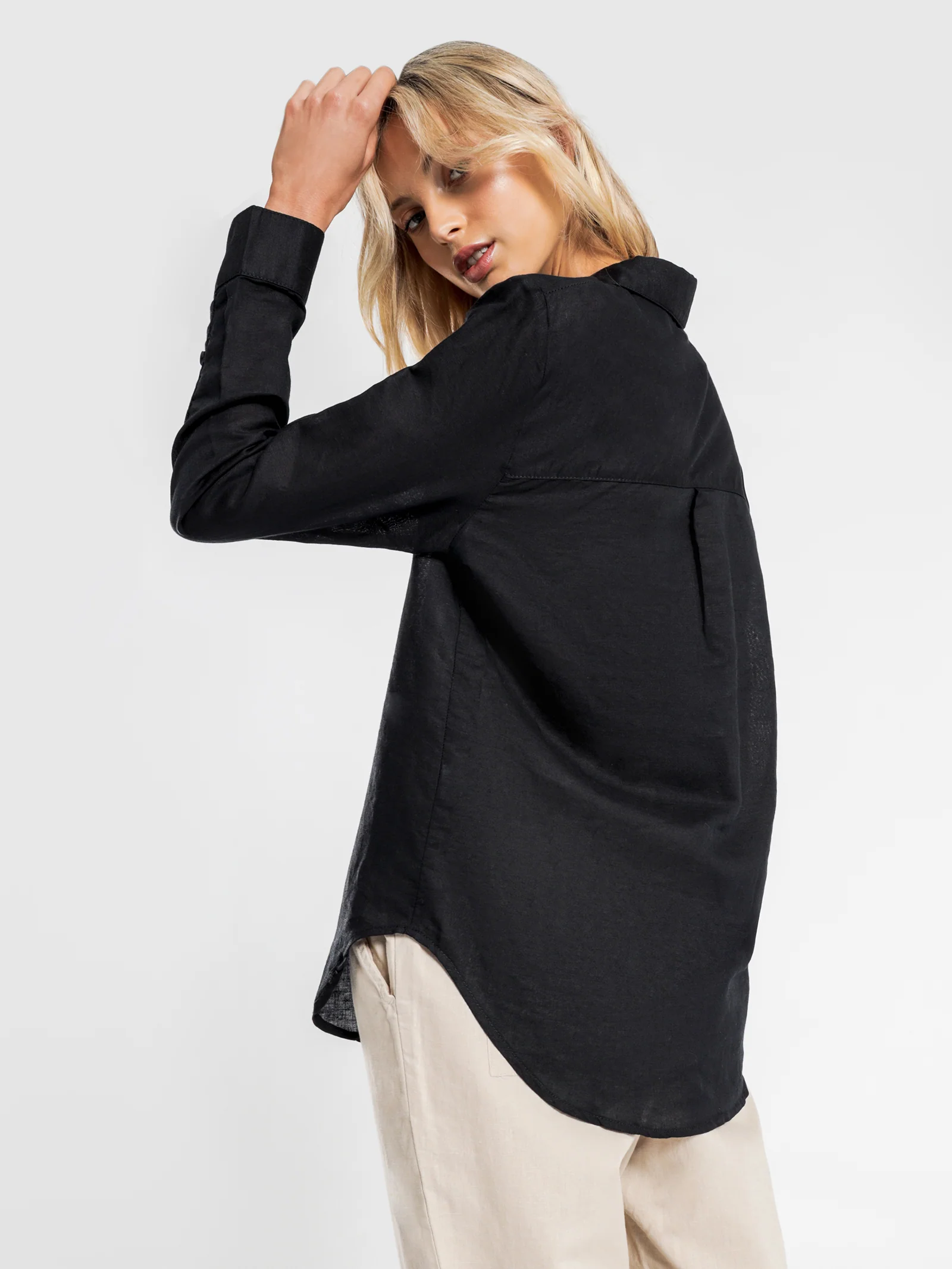 Nude Classic Linen Shirt - Image 4