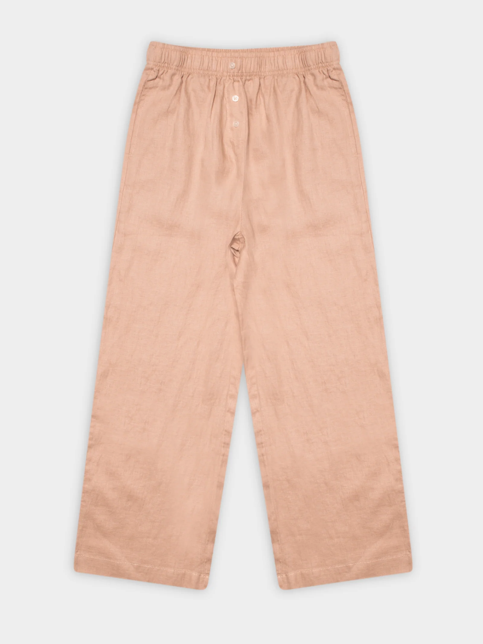 Nude Linen Lounge Crop Pant - Image 8