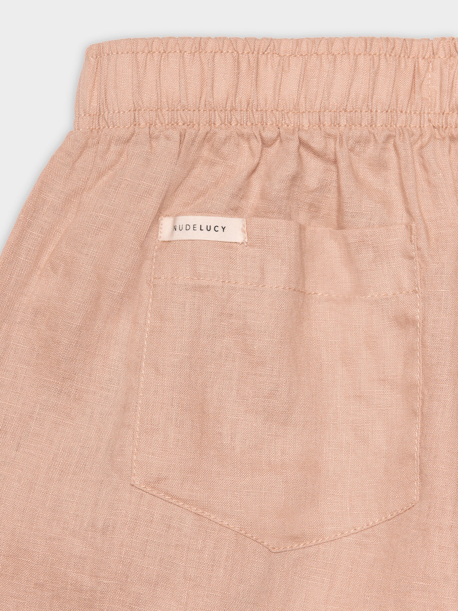 Nude Linen Lounge Crop Pant - Image 9