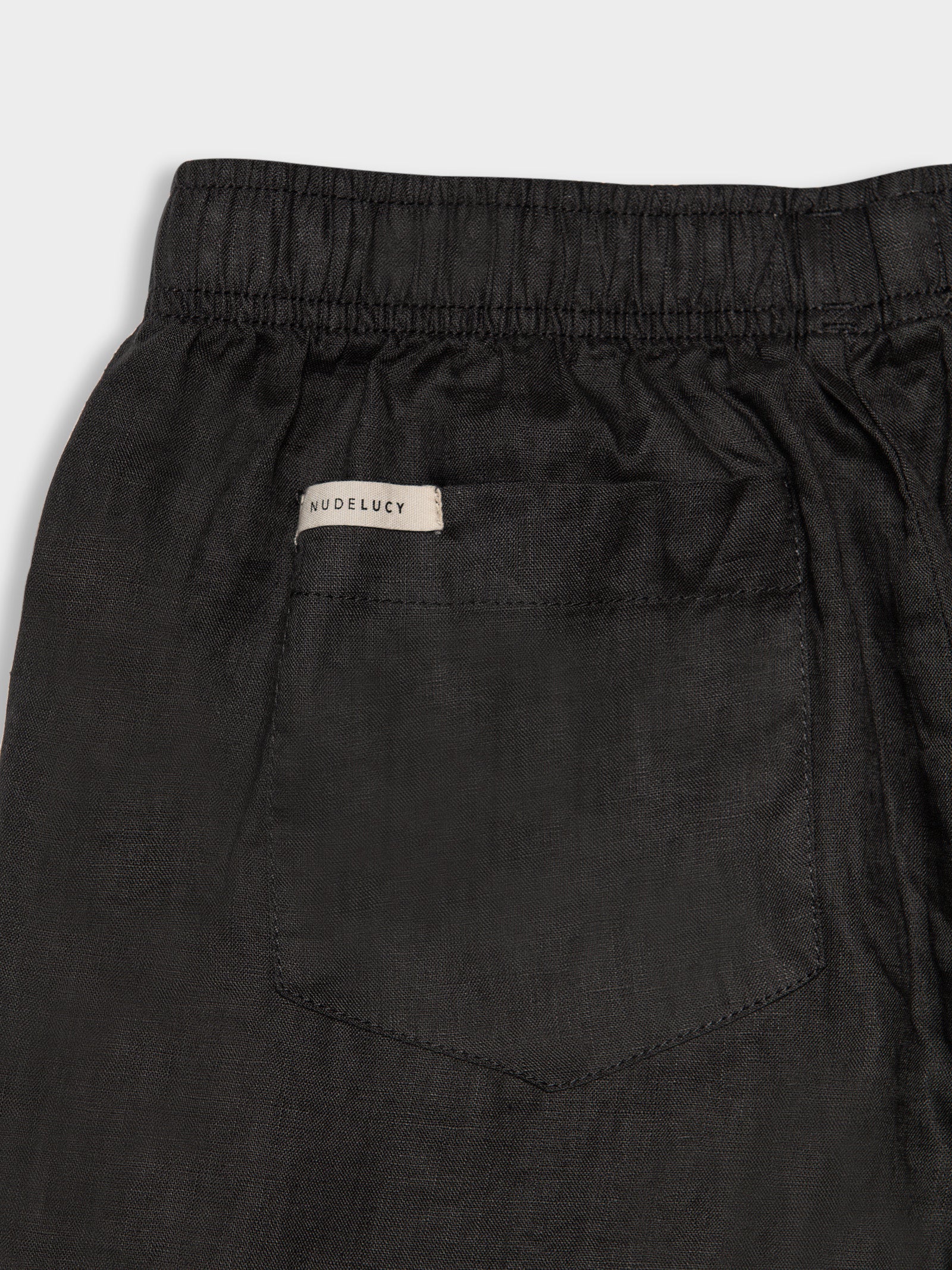 Nude Linen Lounge Crop Pant - Image 8