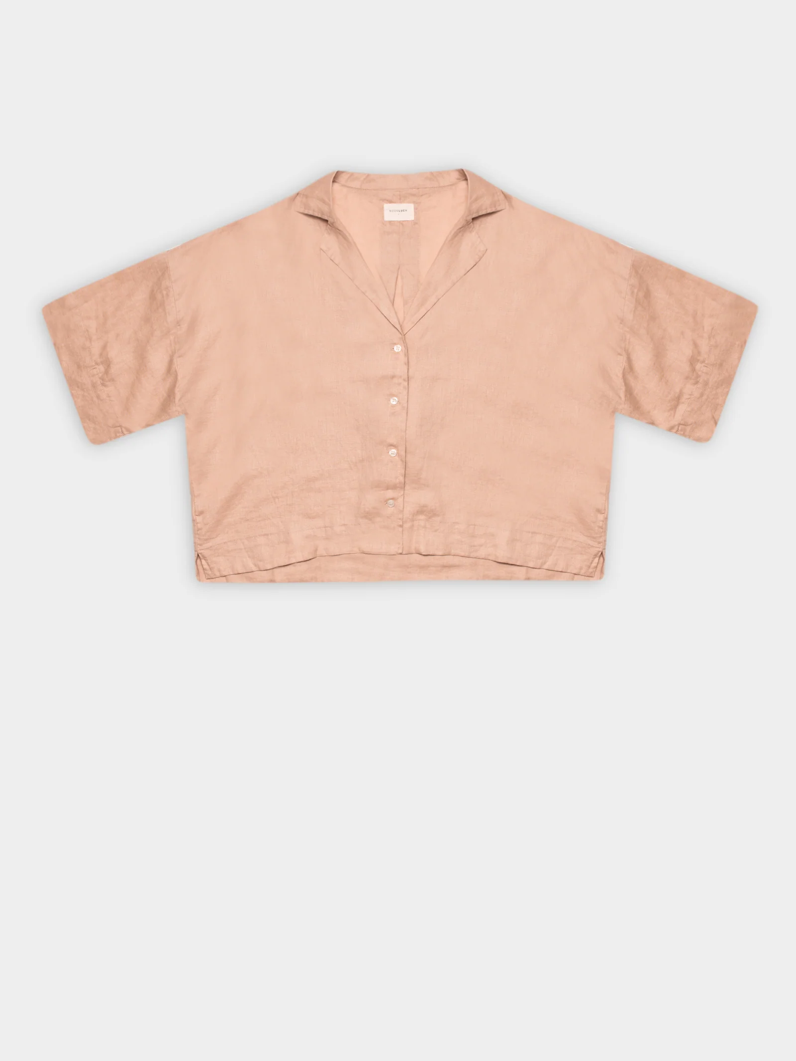 Nude Linen Lounge Shirt - Image 8