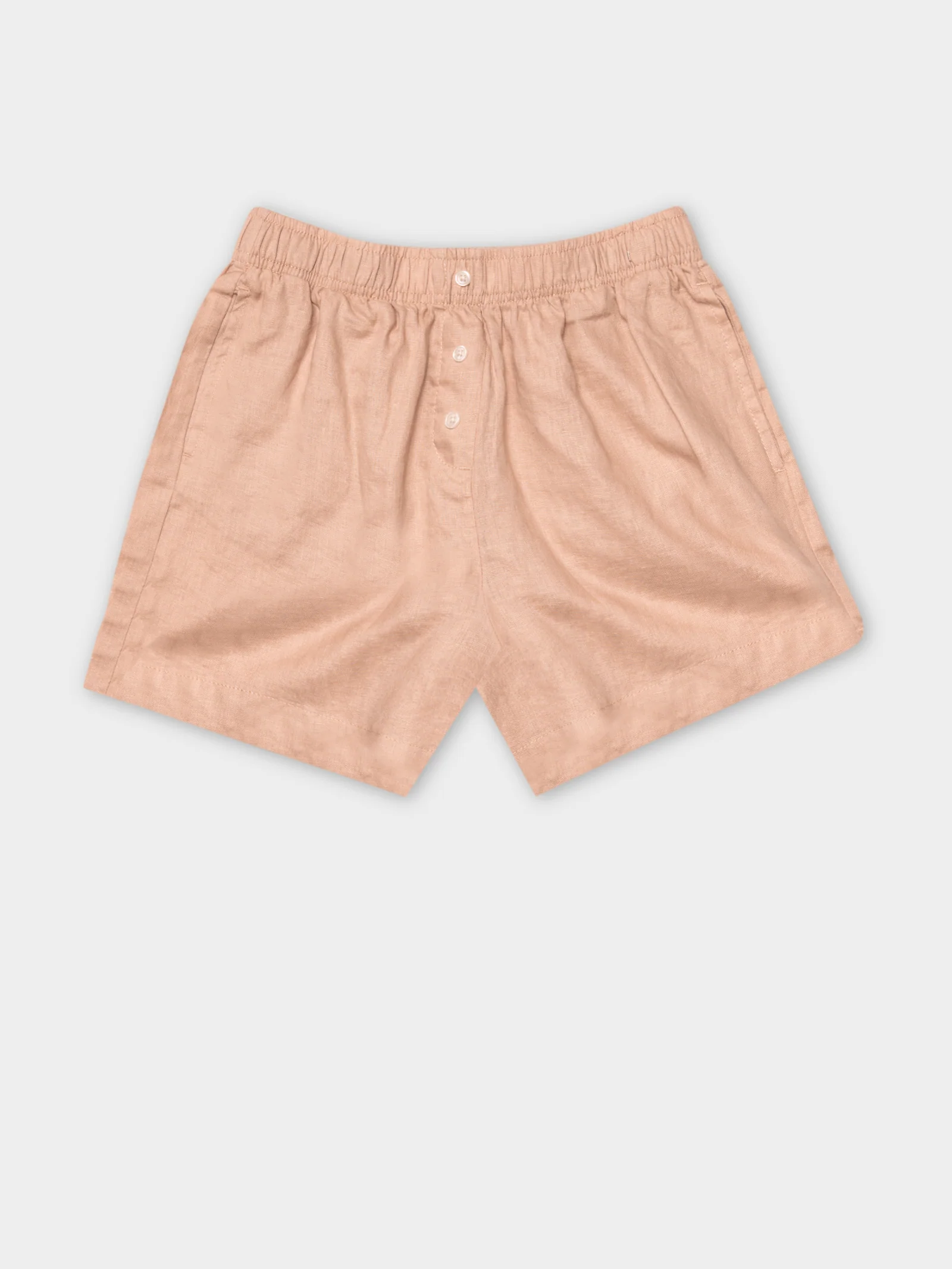 Nude Linen Lounge Short - Image 7