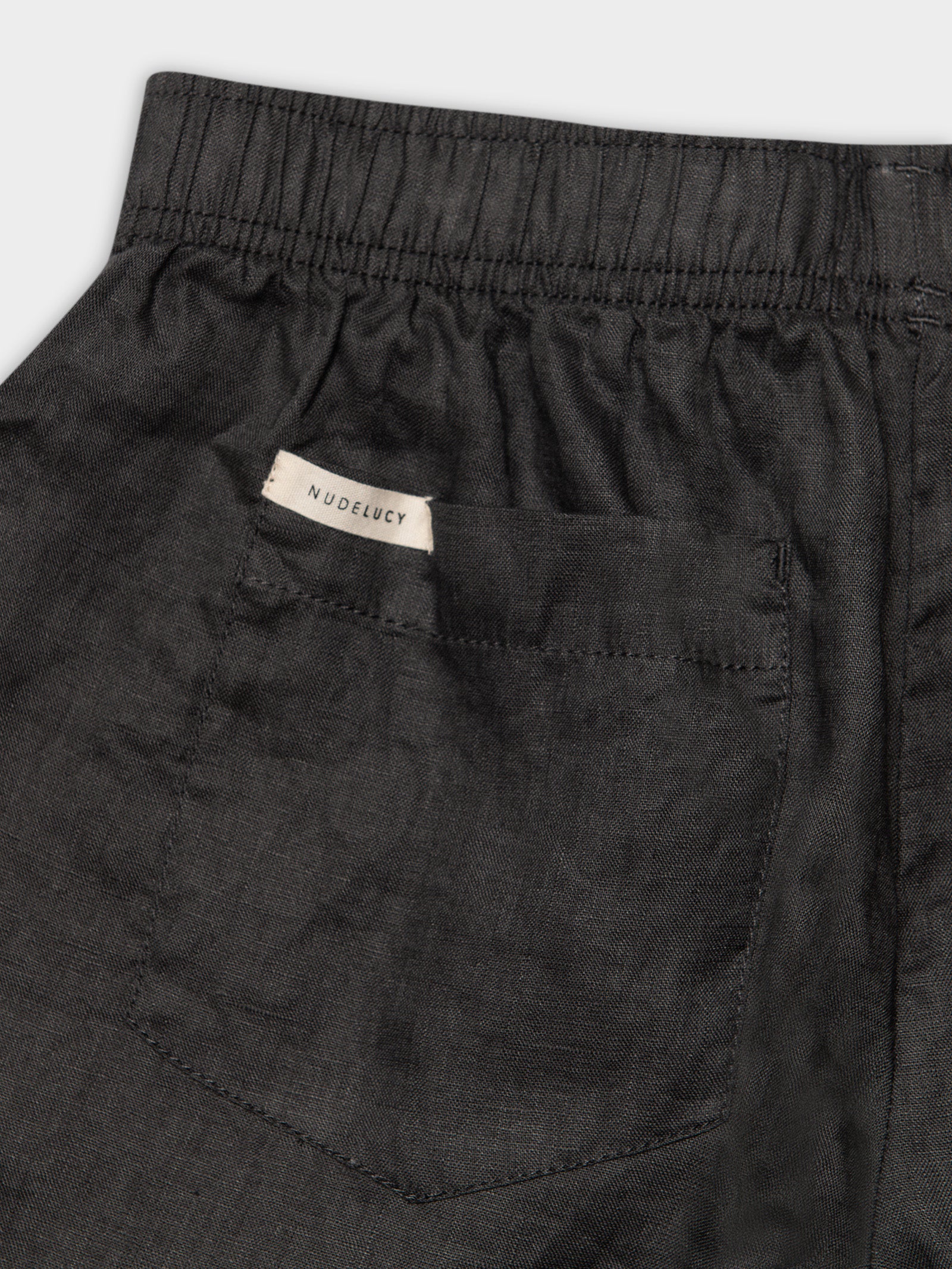 Nude Linen Lounge Short - Image 5