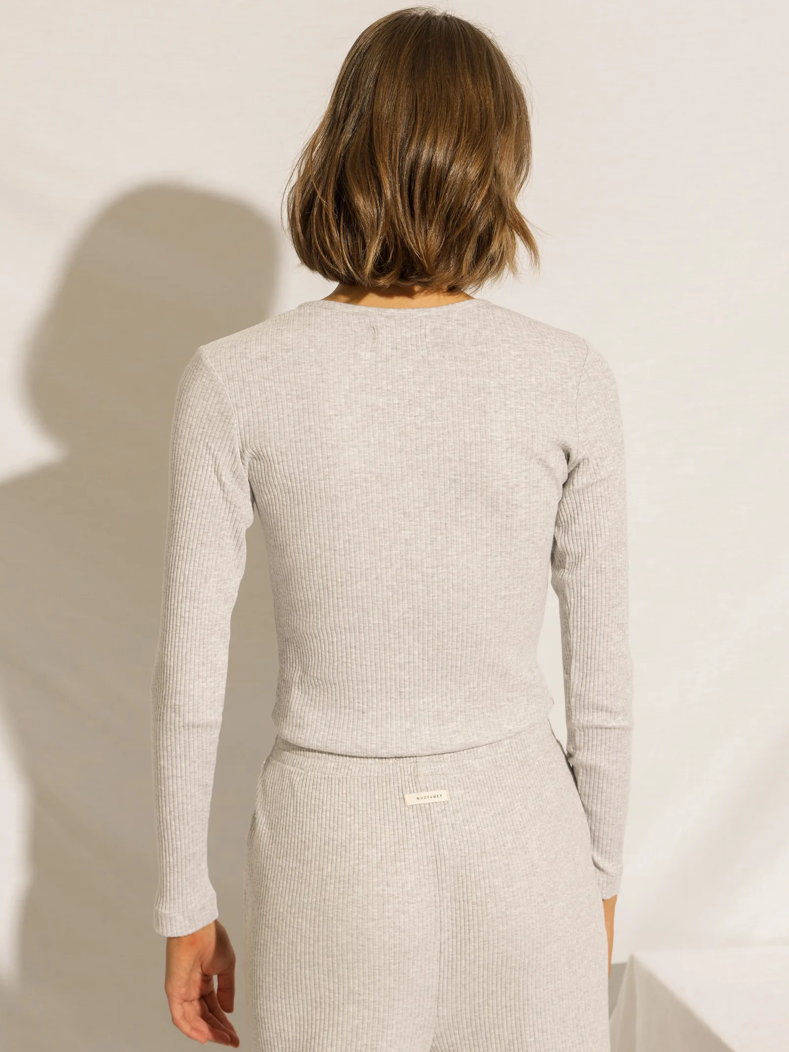 Nude Lounge Ribbed Long Sleeve T-Shirt - Image 5