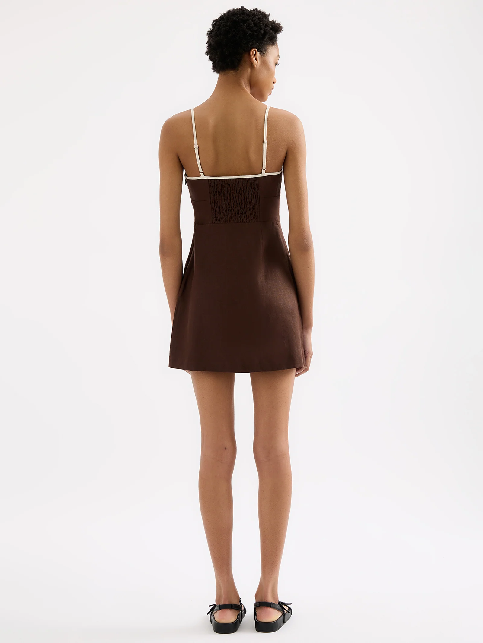 Bria Linen Mini Dress - Image 2