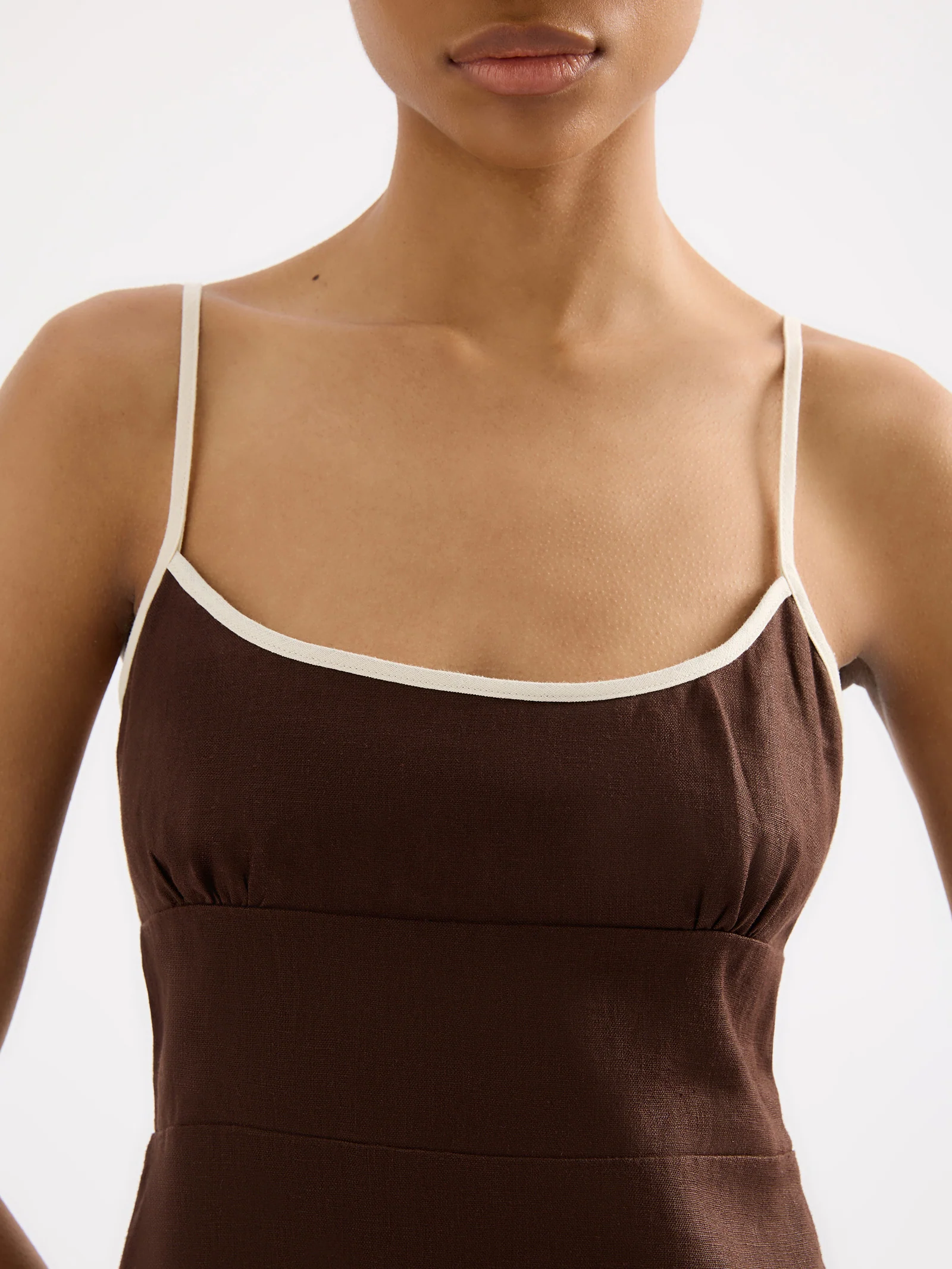 Bria Linen Mini Dress - Image 4
