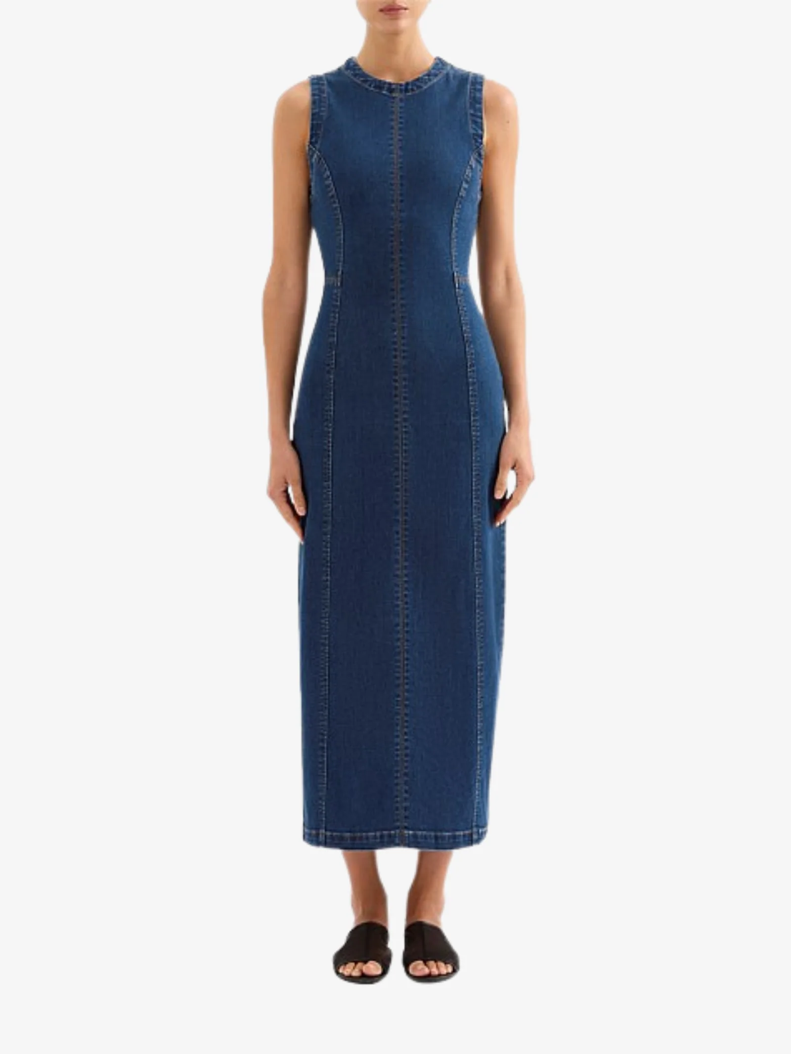 Ida Denim Maxi Dress - Image 2
