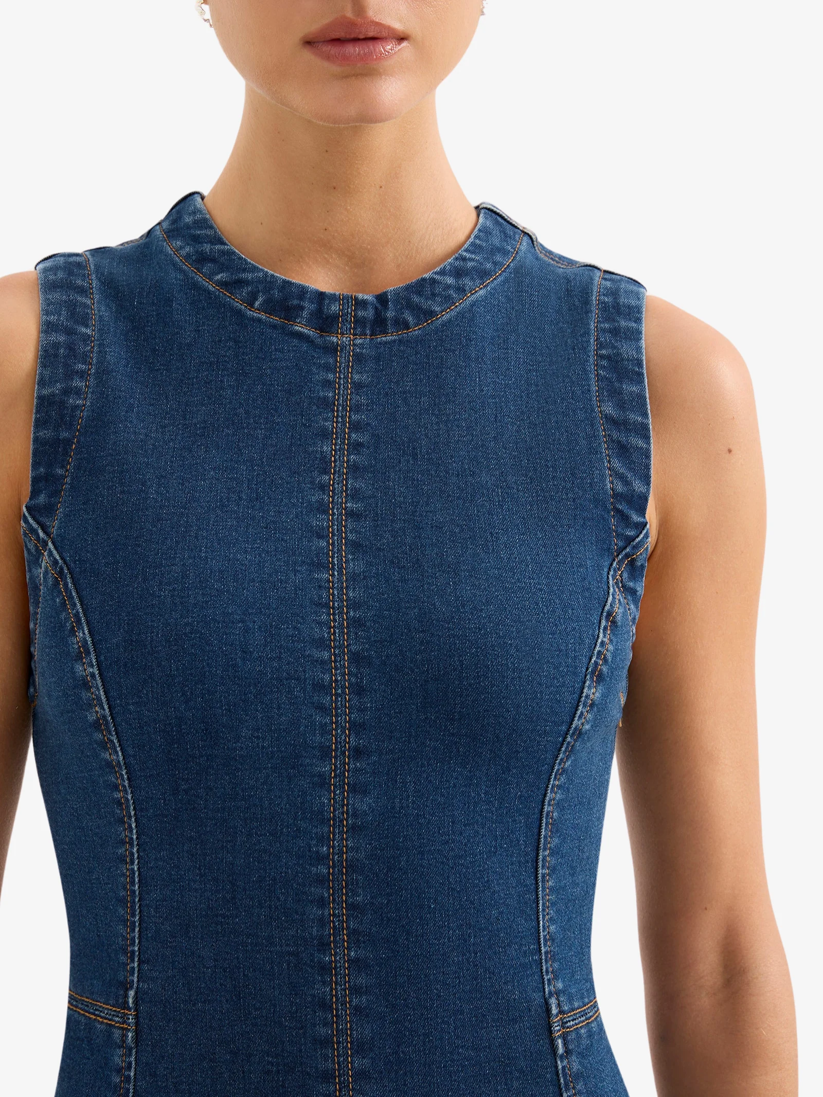 Ida Denim Maxi Dress - Image 3