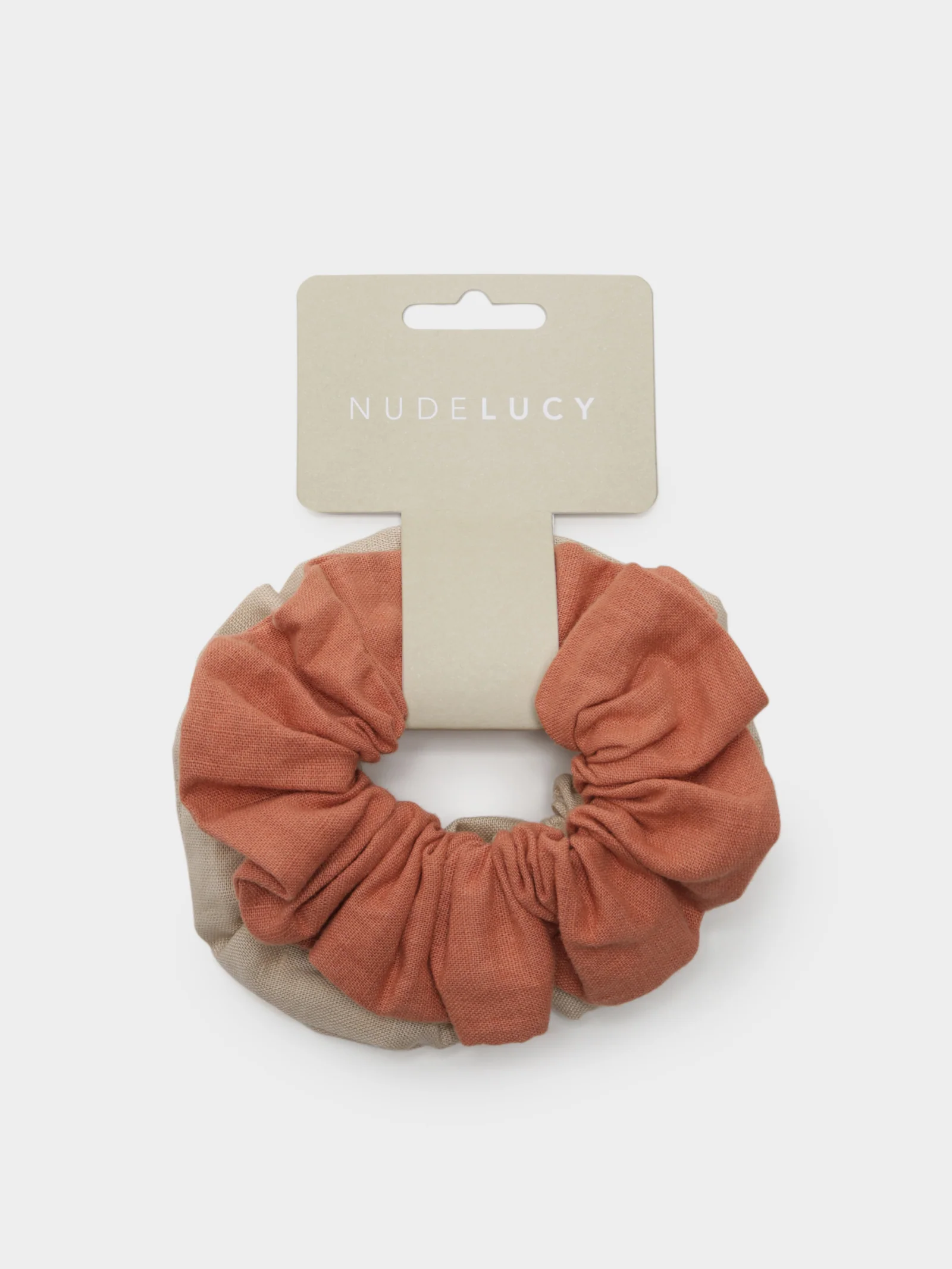 Nude Lucy Linen Scrunchie - Image 2
