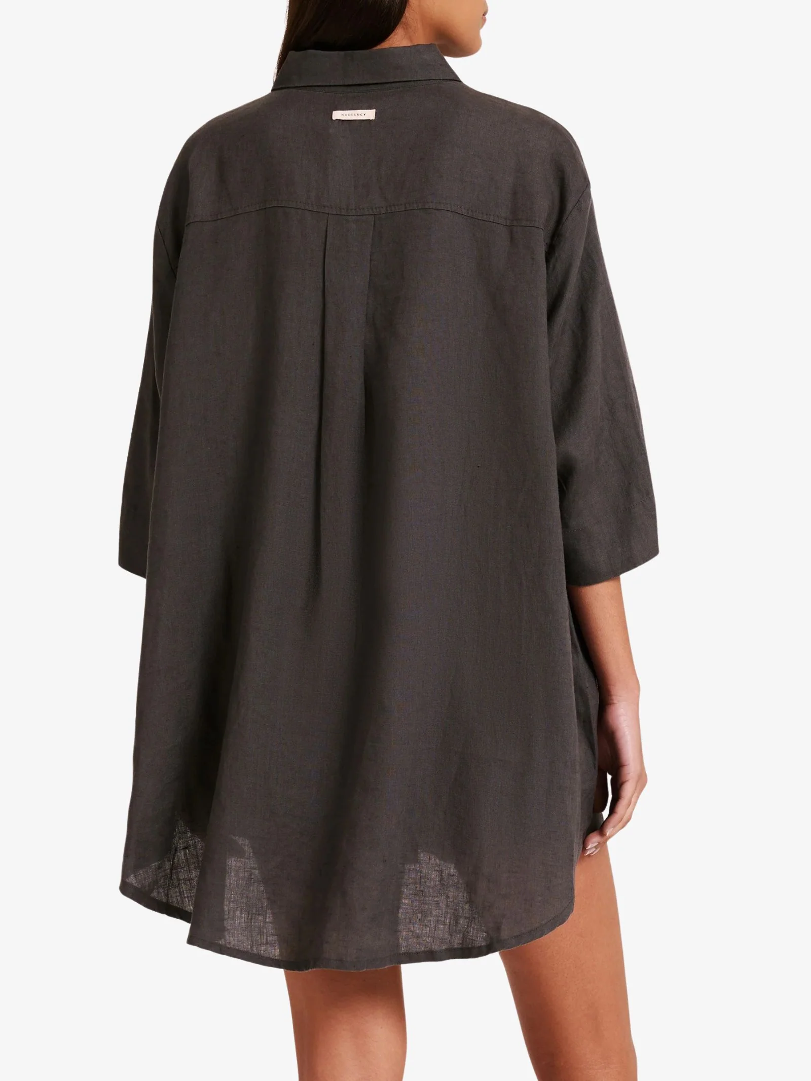 Lounge Linen Longline Shirt - Image 3