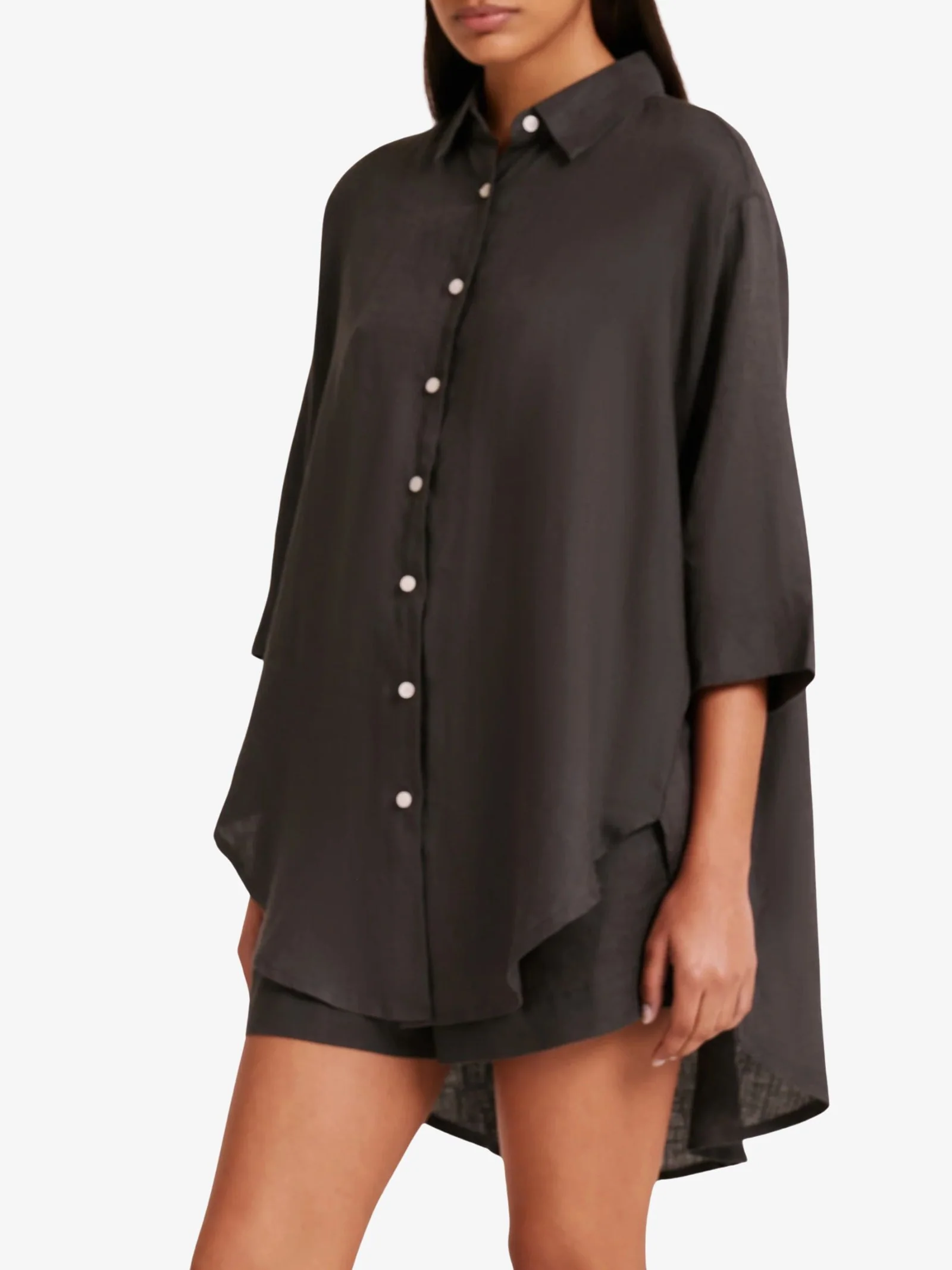 Lounge Linen Longline Shirt - Image 4