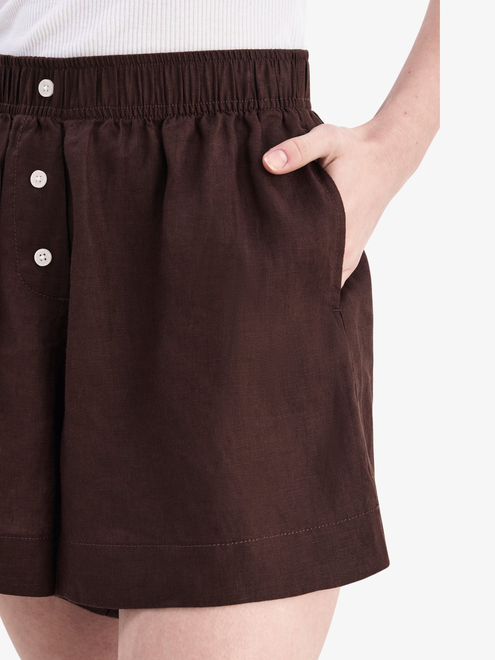 Lounge Linen Shorts - Image 3