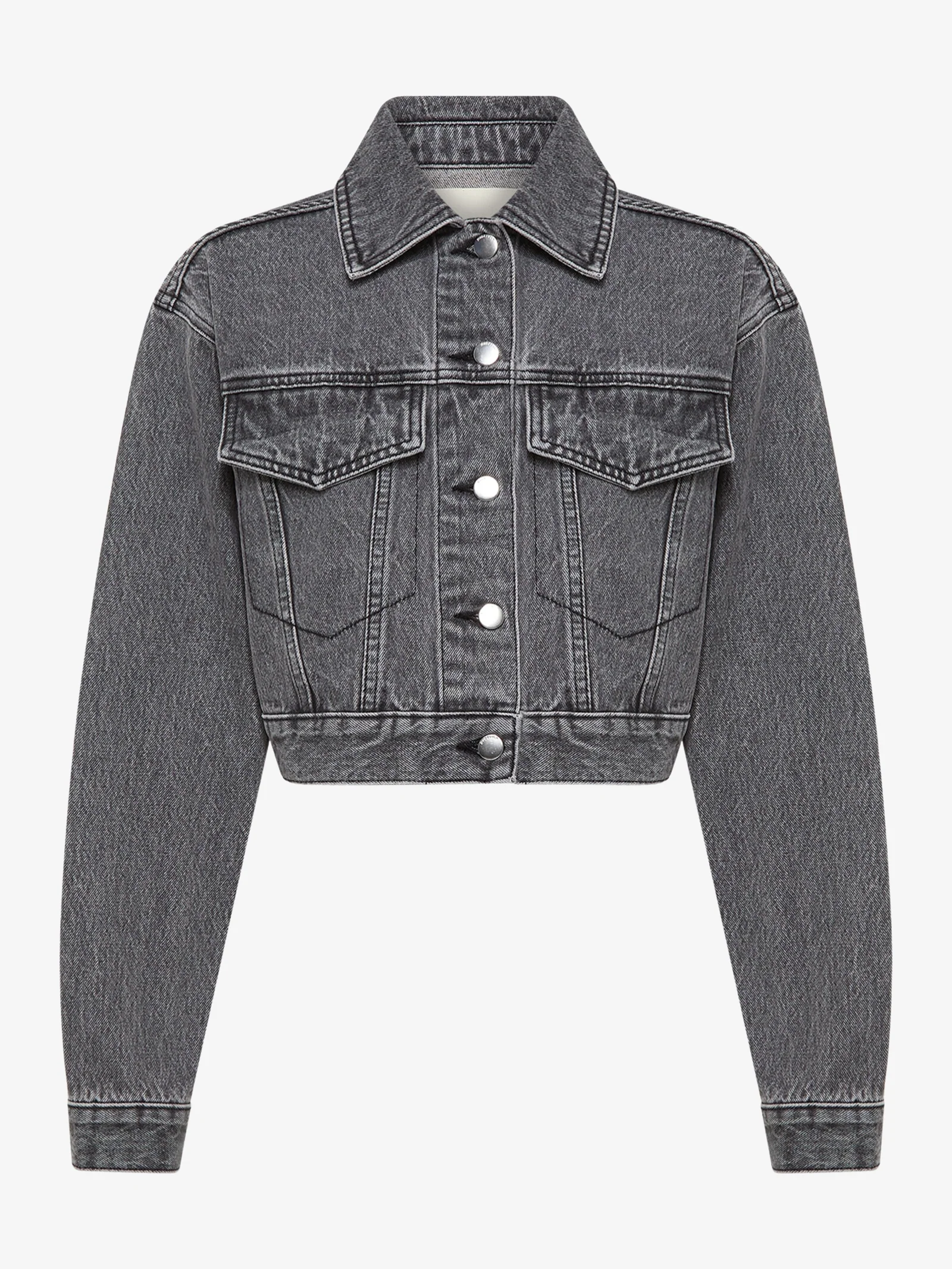 Organic Denim Crop Jacket - Image 4