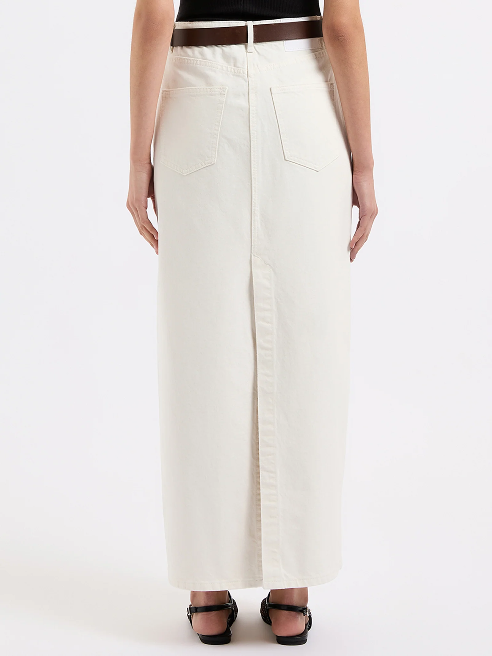 Organic Denim Maxi Skirt - Image 2