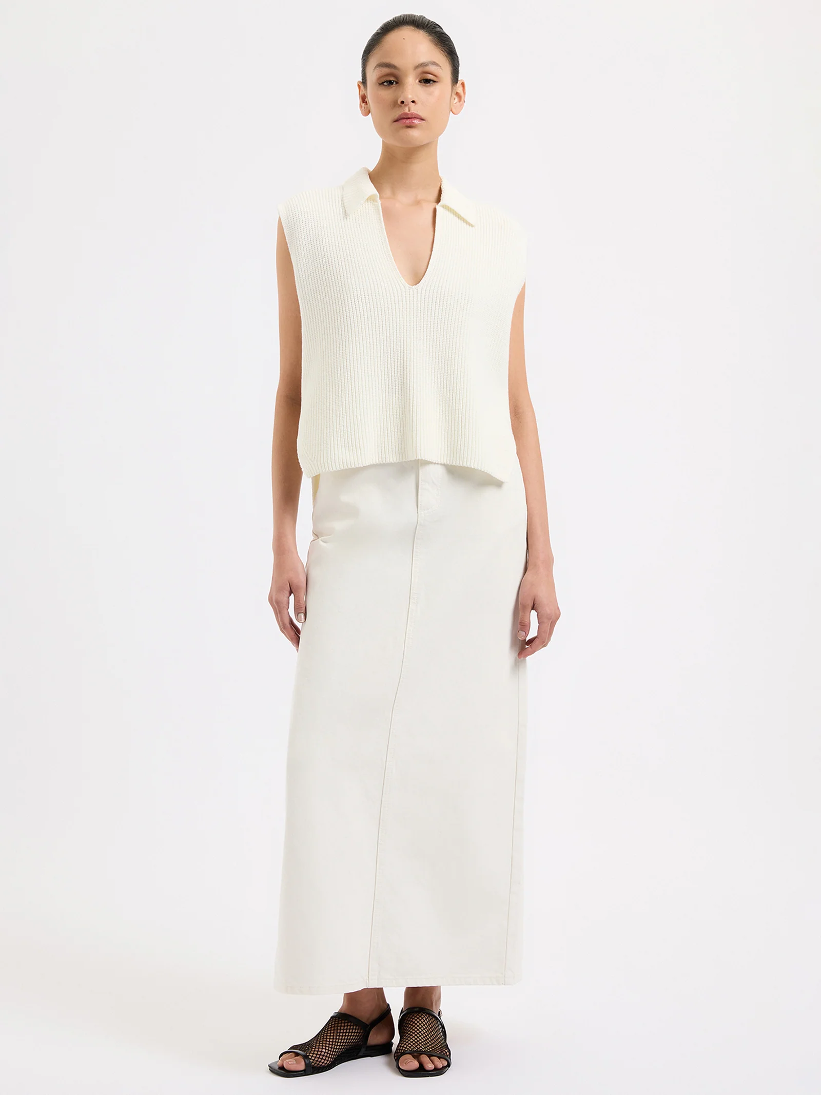 Organic Denim Maxi Skirt - Image 4