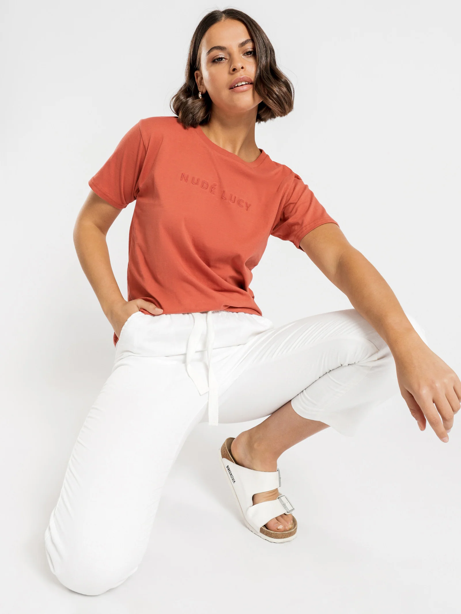 Nude Lucy Slogan T-Shirt - Image 2