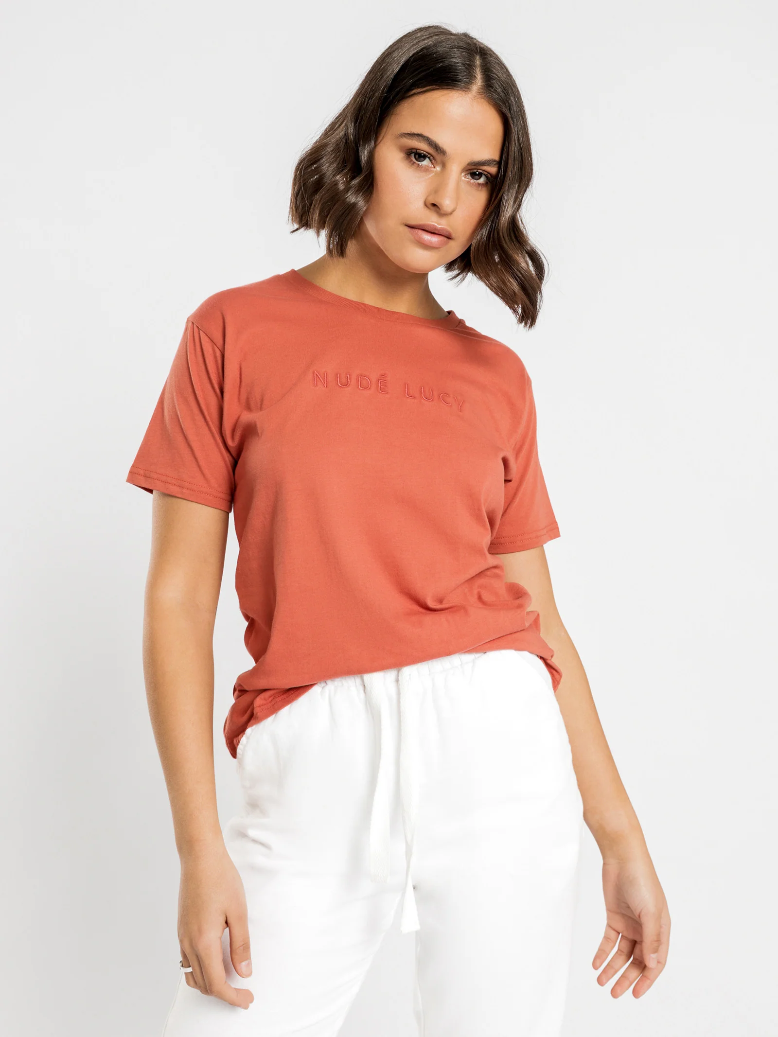 Nude Lucy Slogan T-Shirt - Image 4