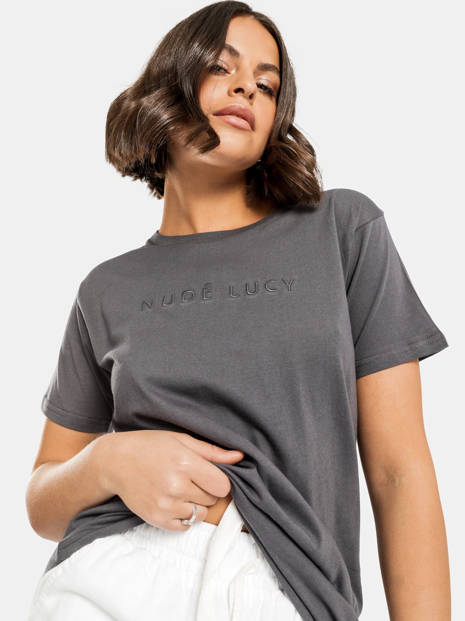 Nude Lucy Slogan T-Shirt - Image 3