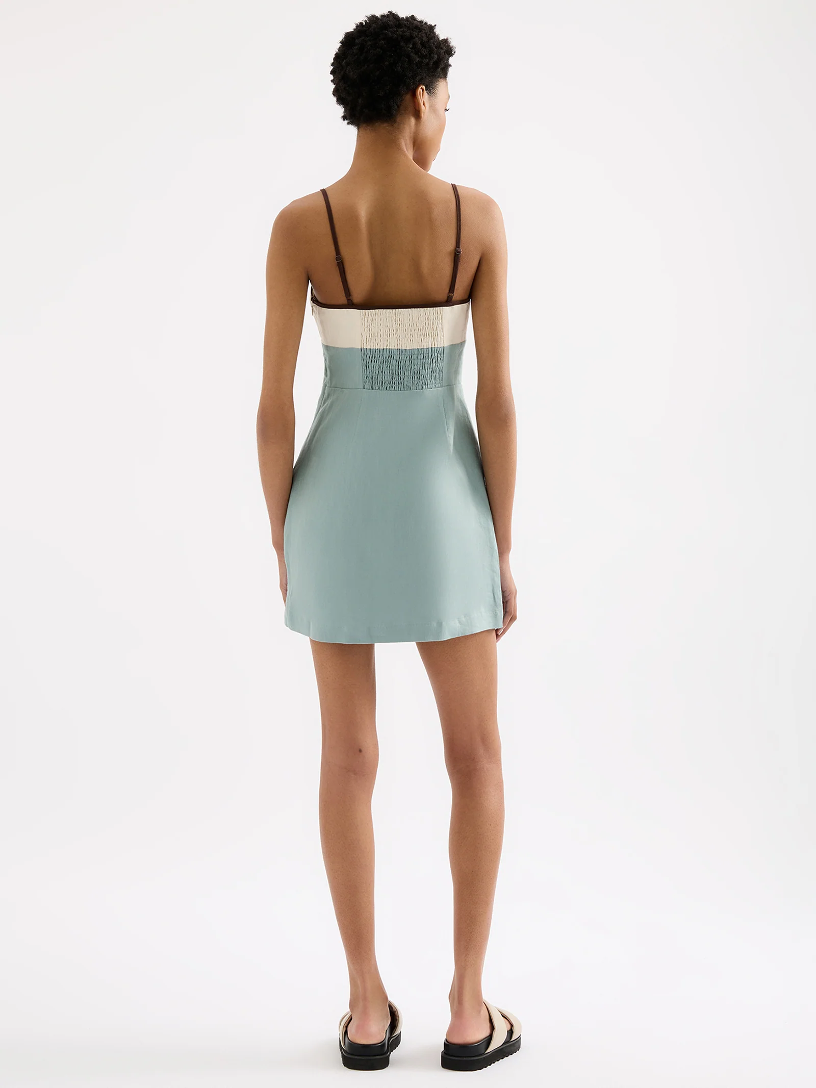 Thilda Linen Mini Dress - Image 2