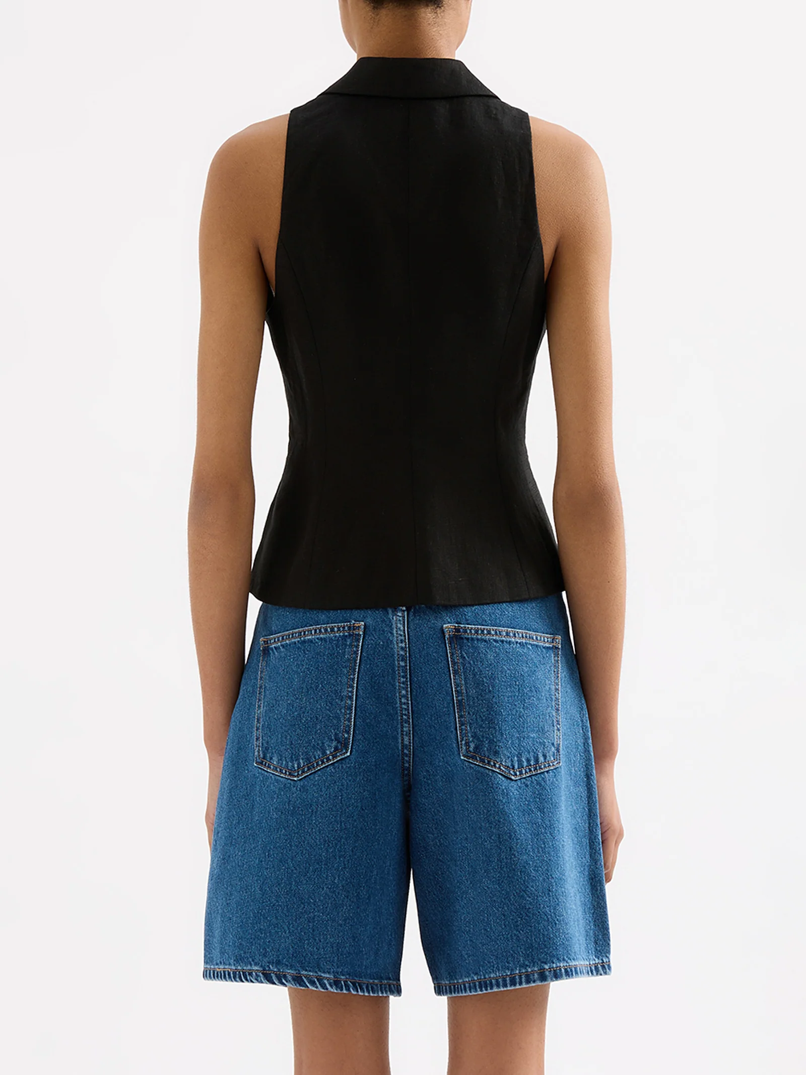 Thilda Linen Vest - Image 2