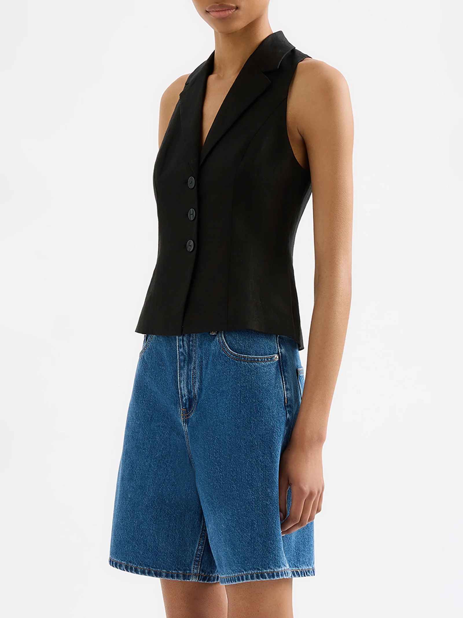 Thilda Linen Vest - Image 3