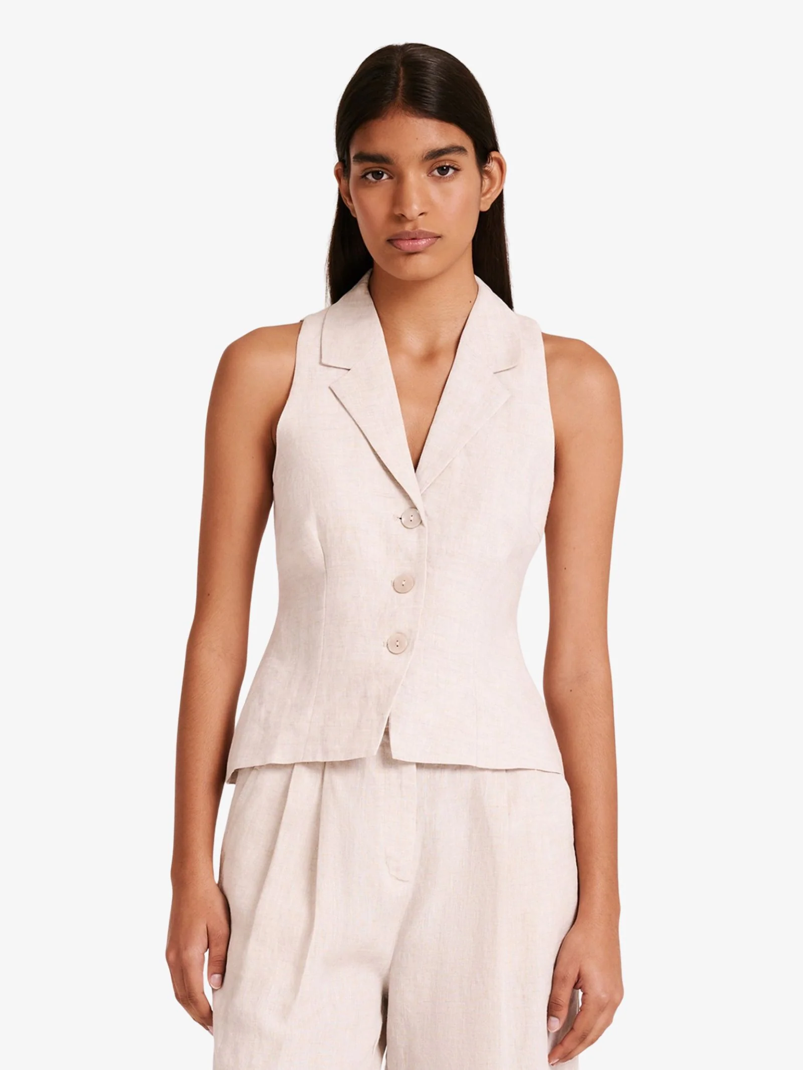 Thilda Linen Vest - Image 2