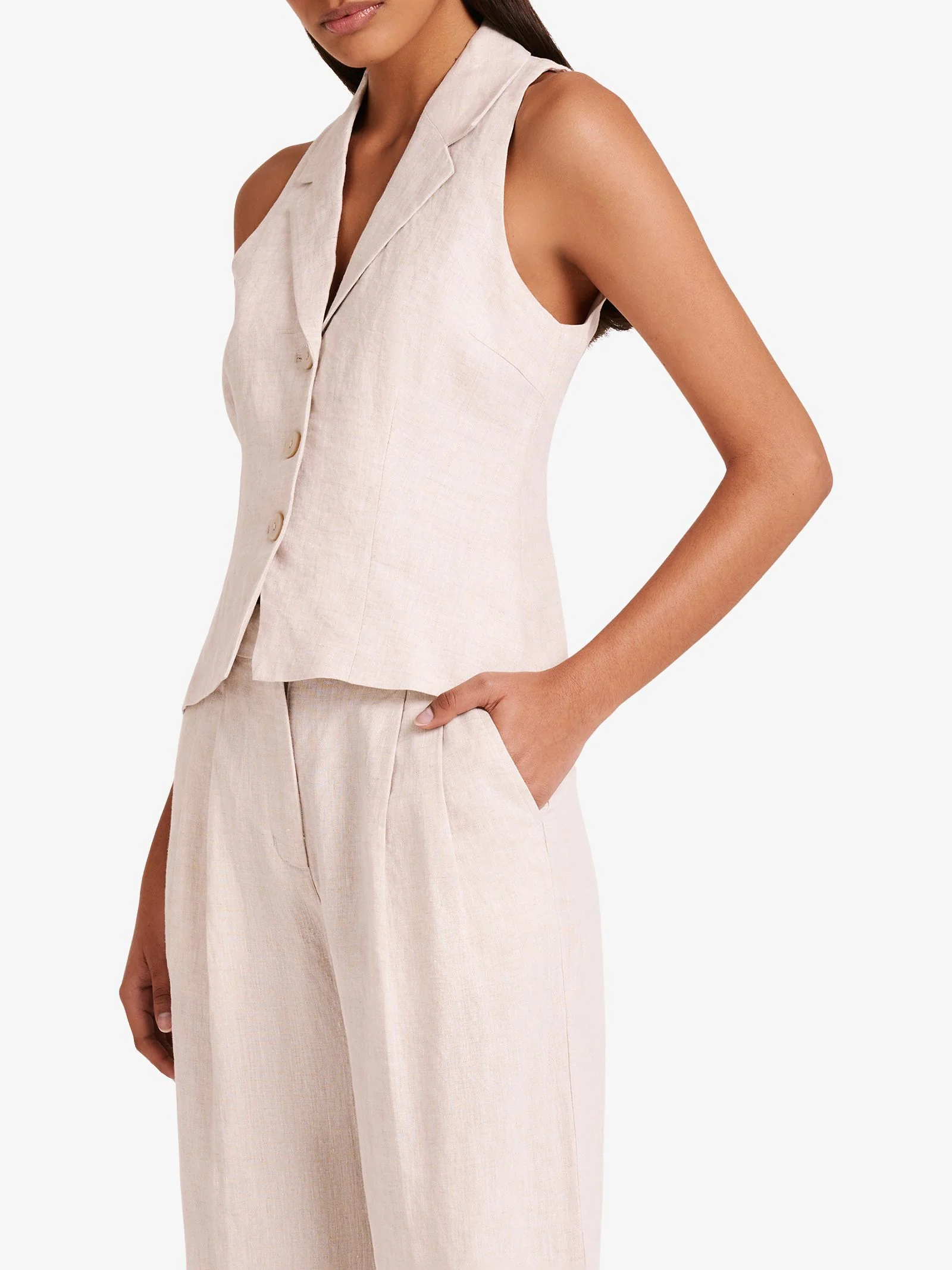 Thilda Linen Vest - Image 3