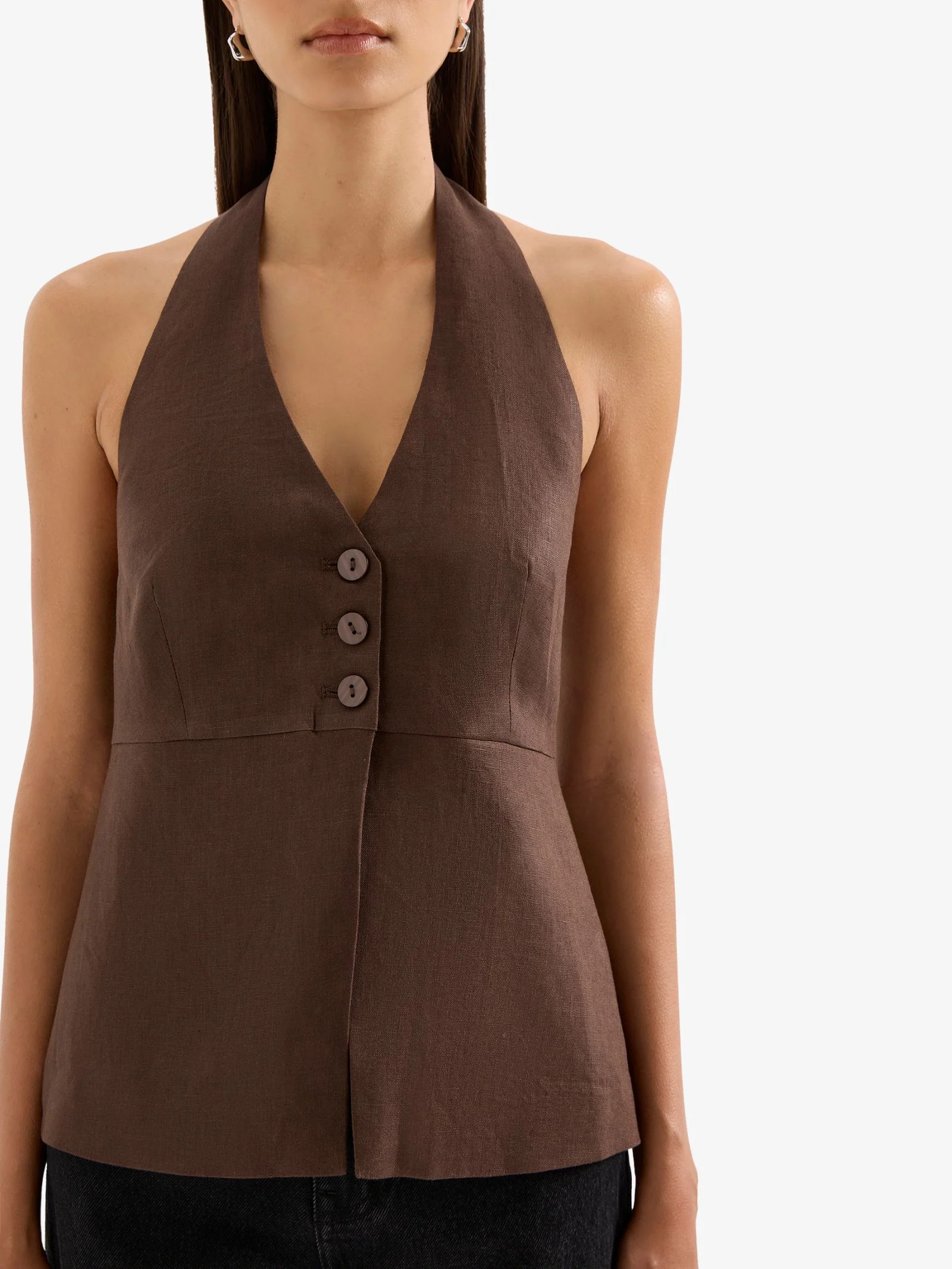 Zayda Linen Vest - Image 3