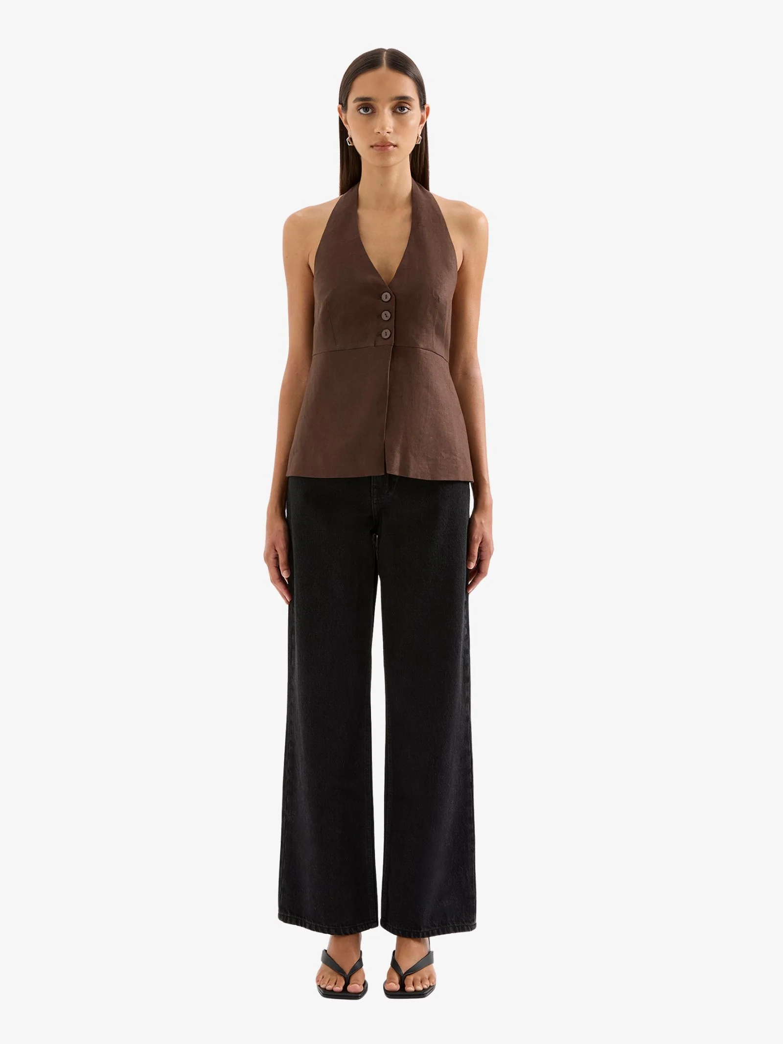 Zayda Linen Vest - Image 4