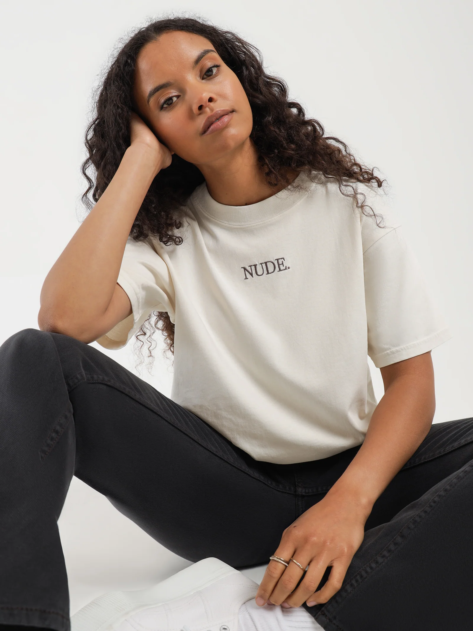 Nude Organic Boyfriend T-Shirt - Image 2