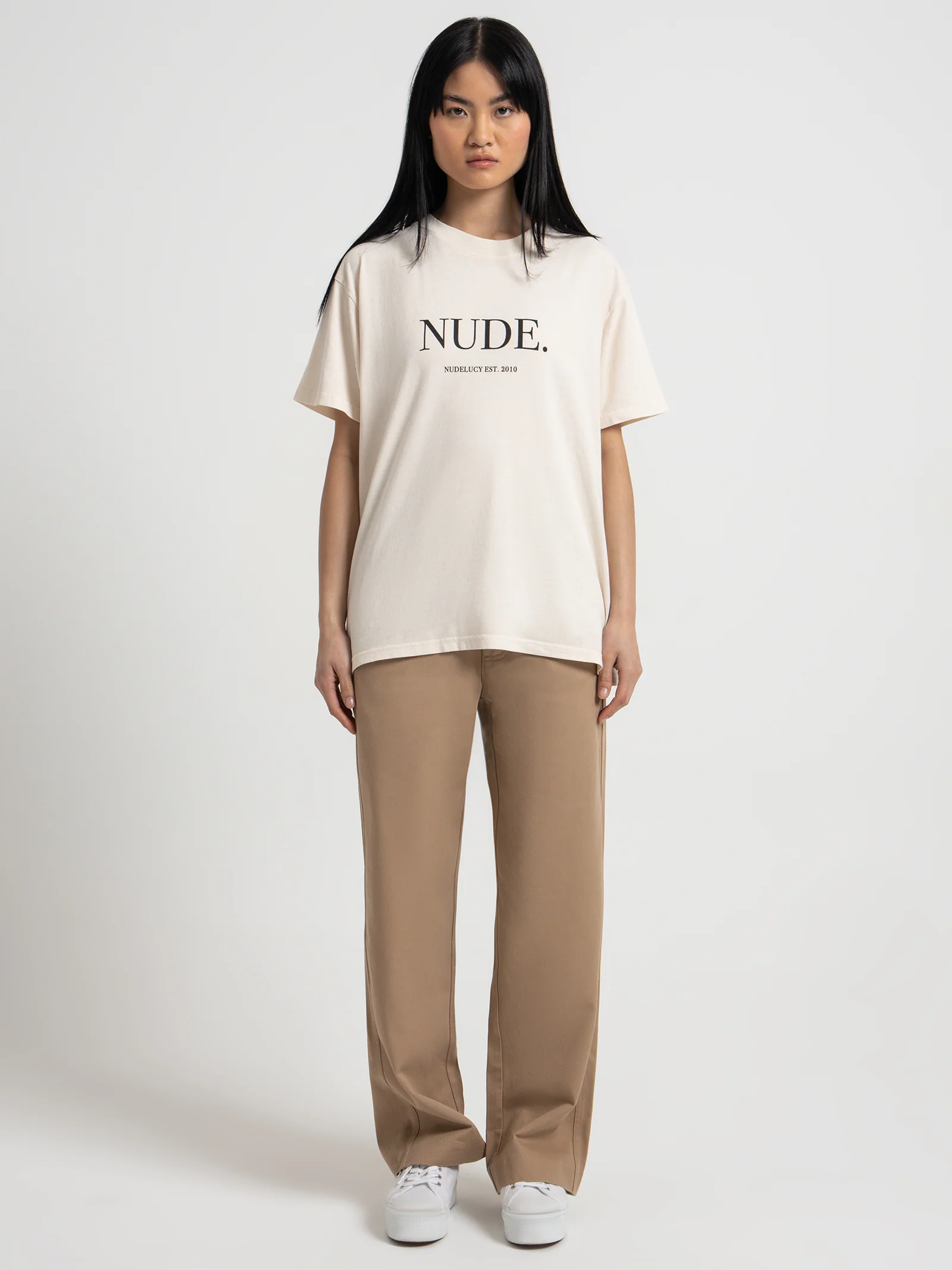 Nude. Organic Boyfriend T-Shirt - Image 2