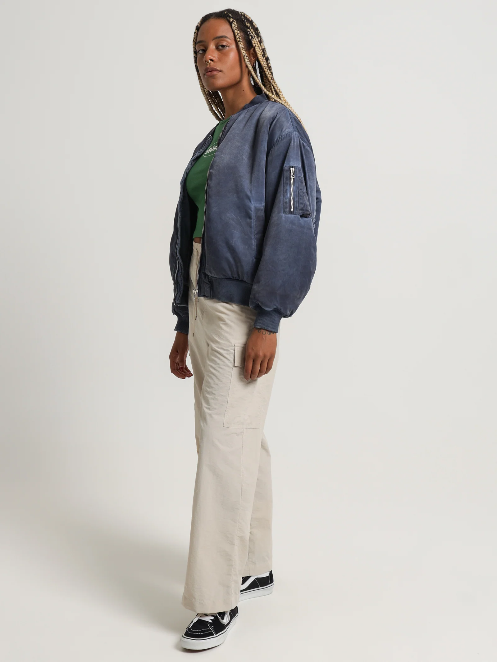 Nylon Bomber Jacket - Image 4