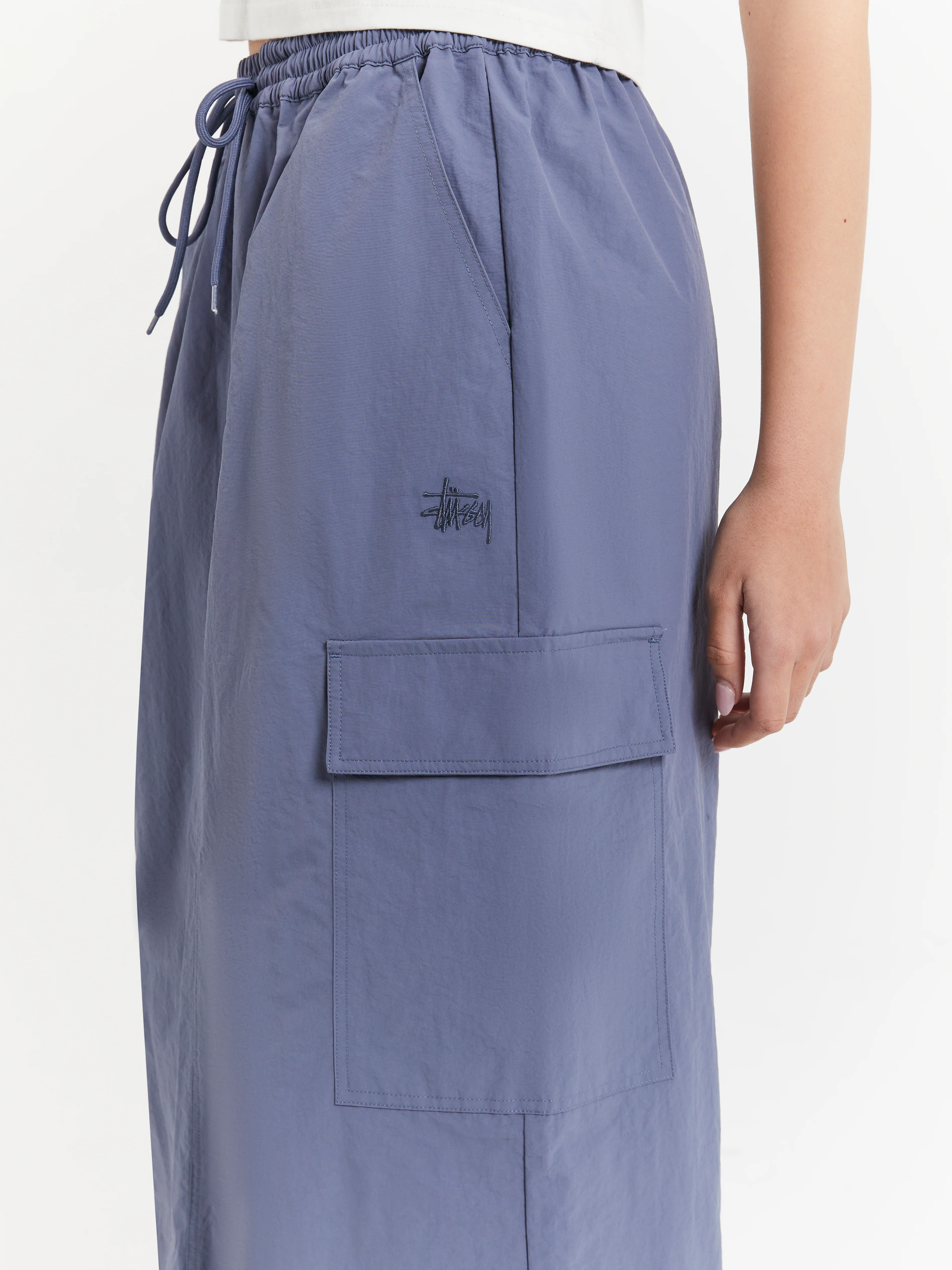 Nylon Cargo Midi Skirt - Image 3