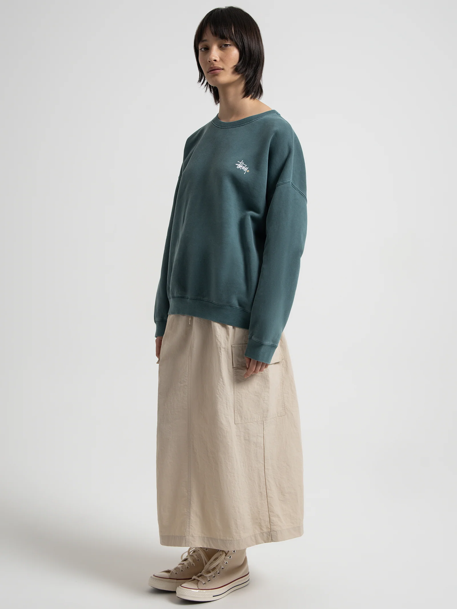 Nylon Cargo Midi Skirt - Image 3