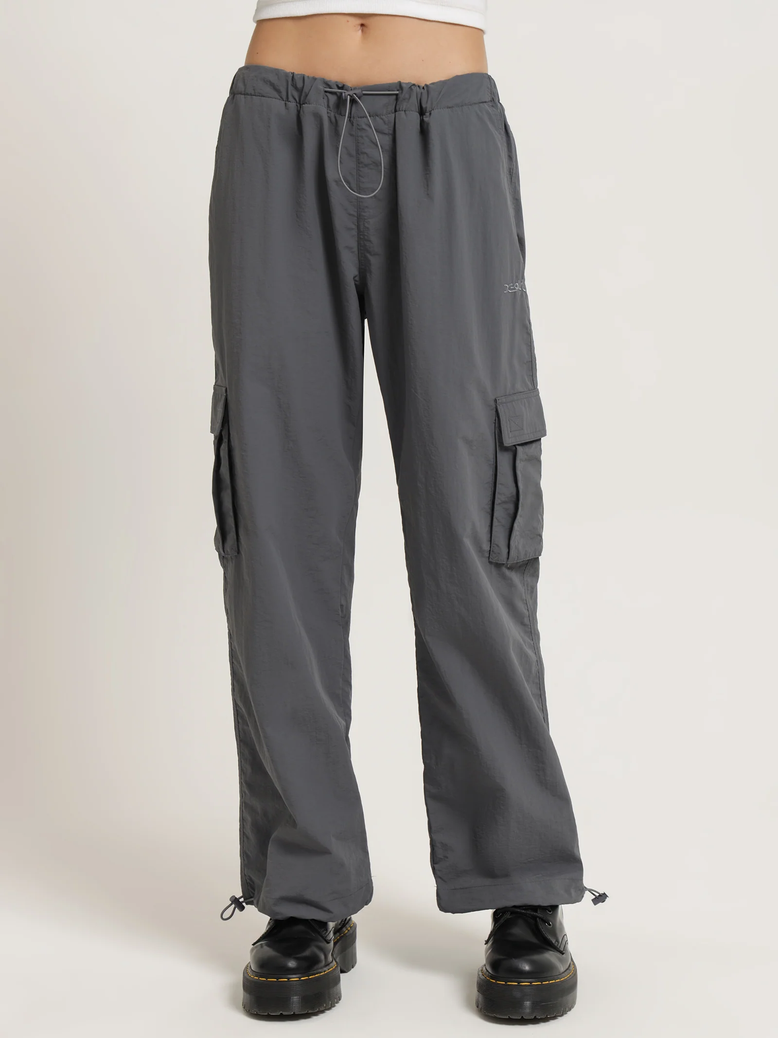 Nylon Low-Rise Cargo Pants - Image 2