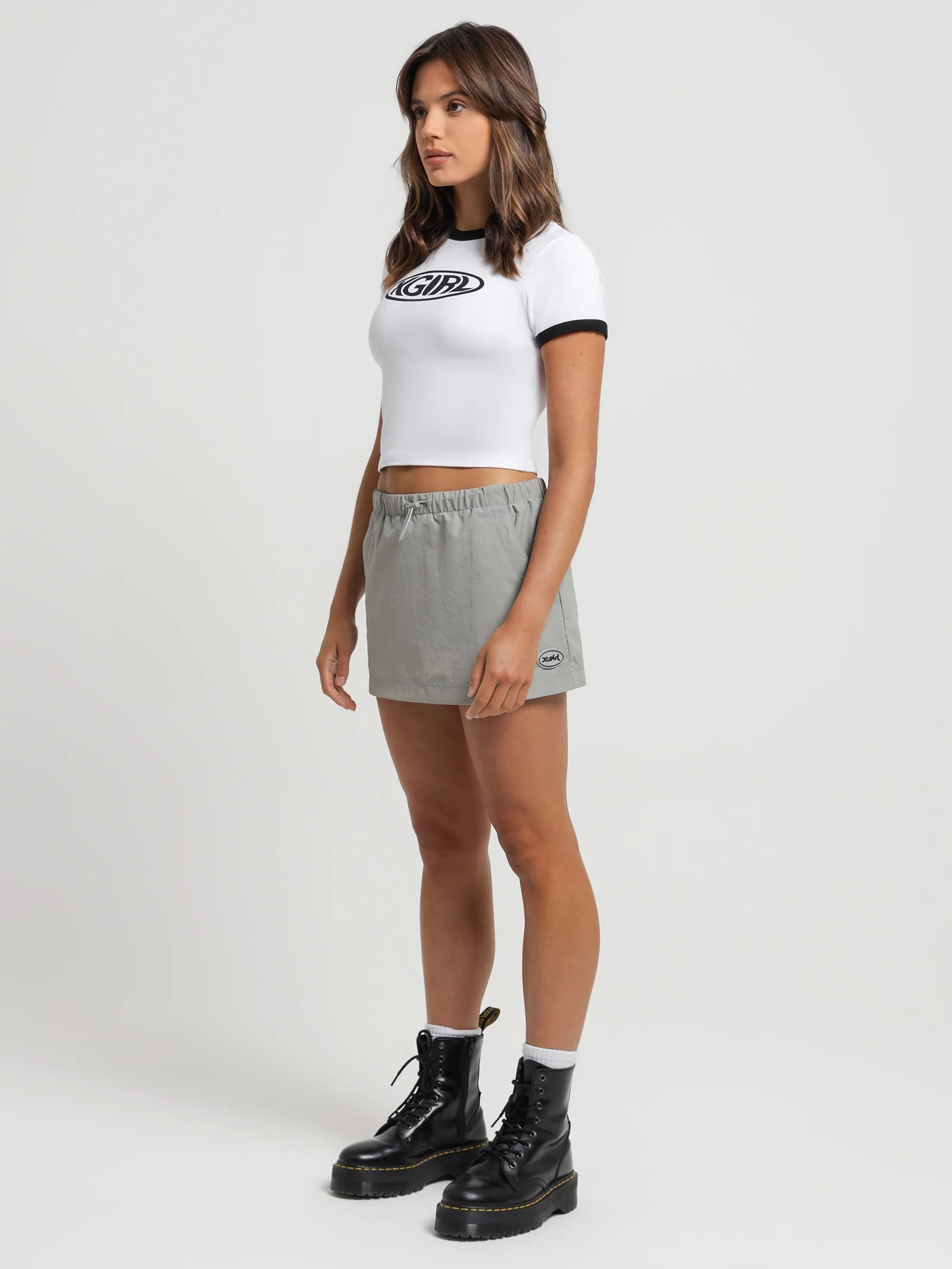 Nylon Mini Skirt - Image 4