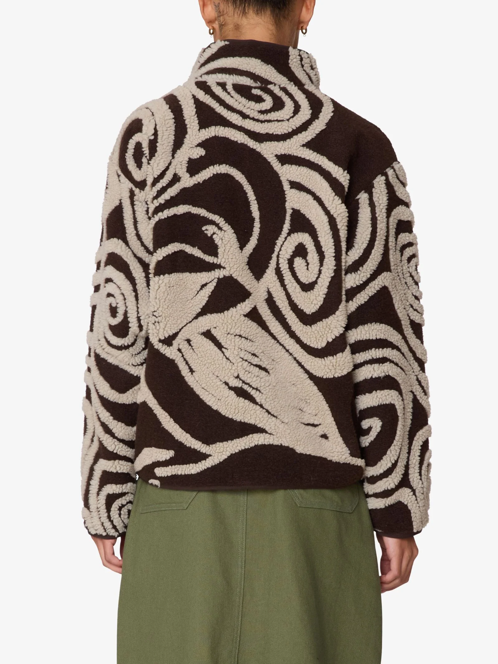 Swirls Jacquard Zip Jacket - Image 3