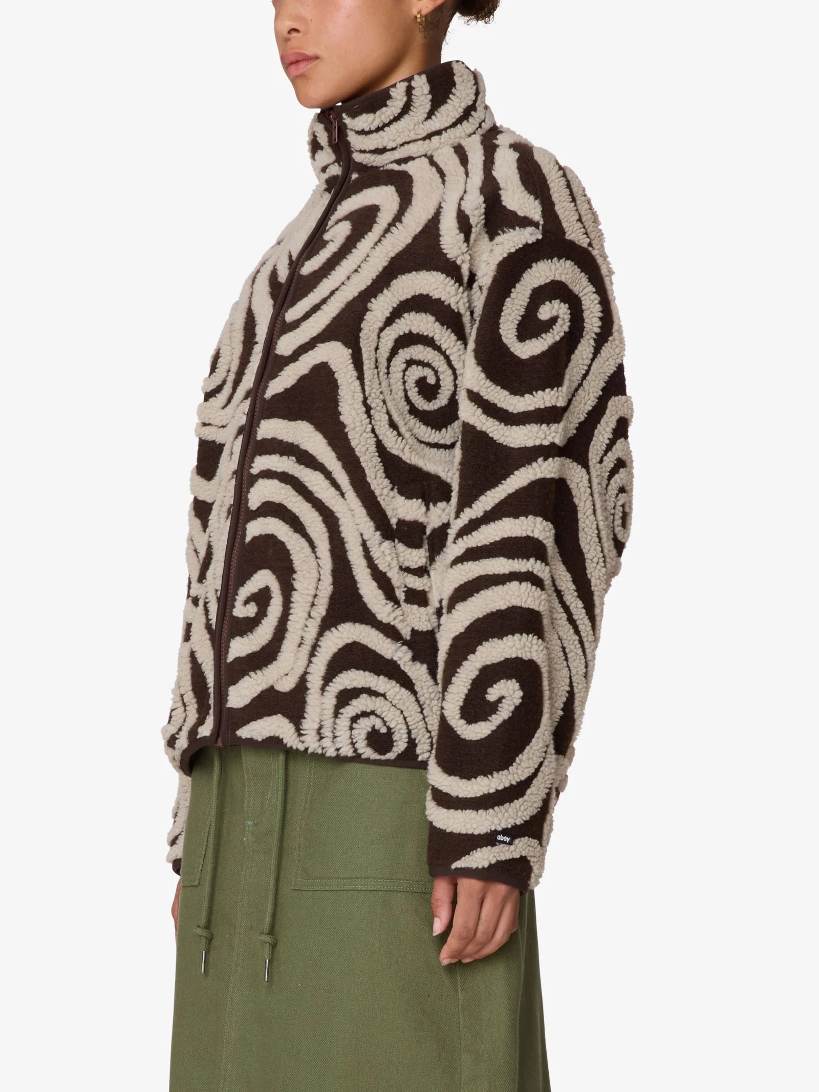Swirls Jacquard Zip Jacket - Image 4