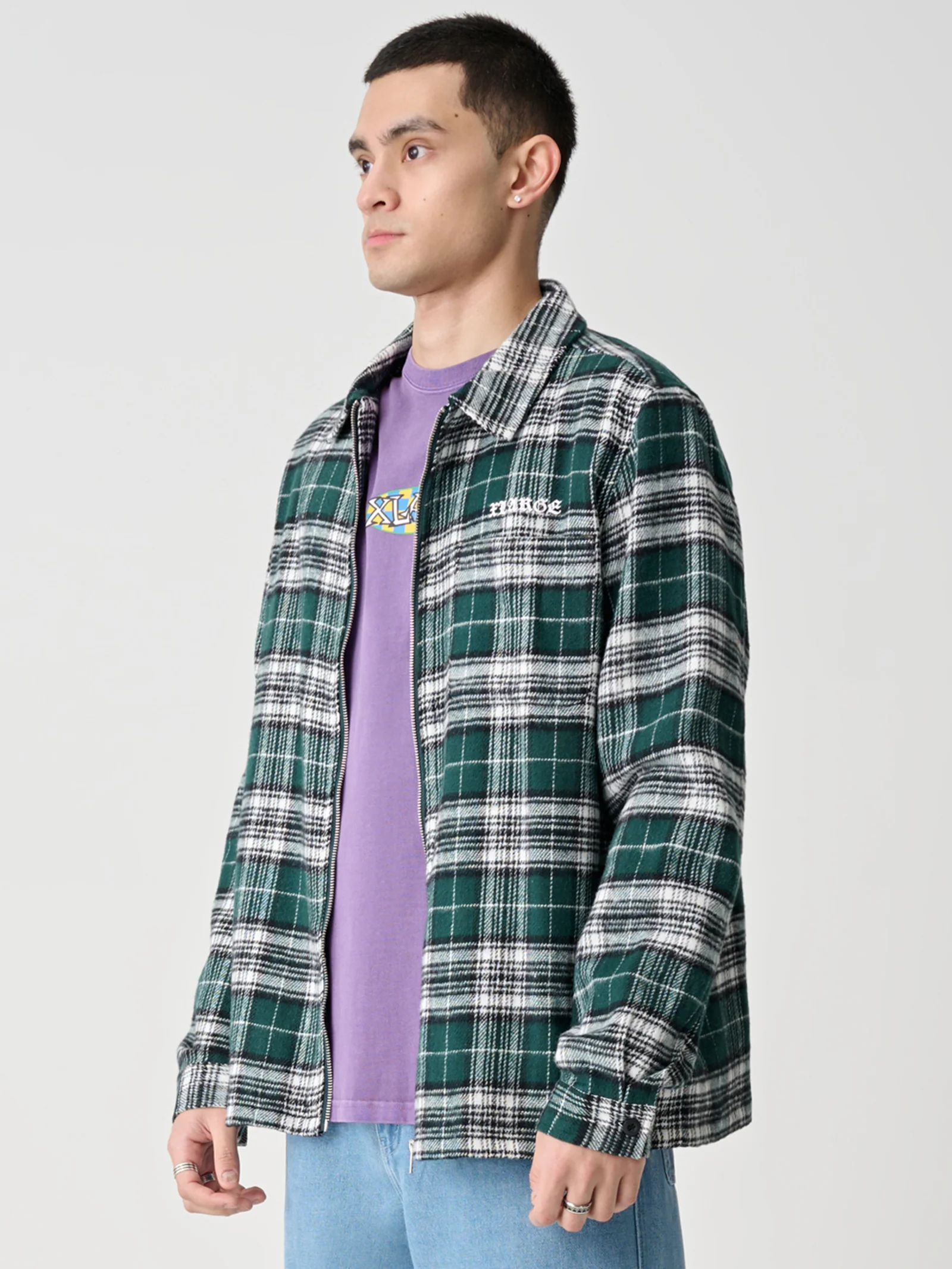 Old English Check Zip Shirt - Image 2