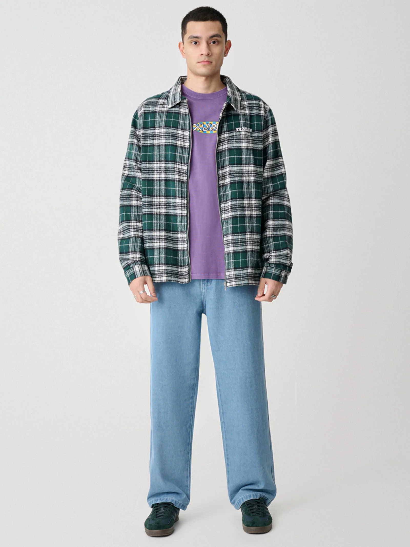 Old English Check Zip Shirt - Image 3