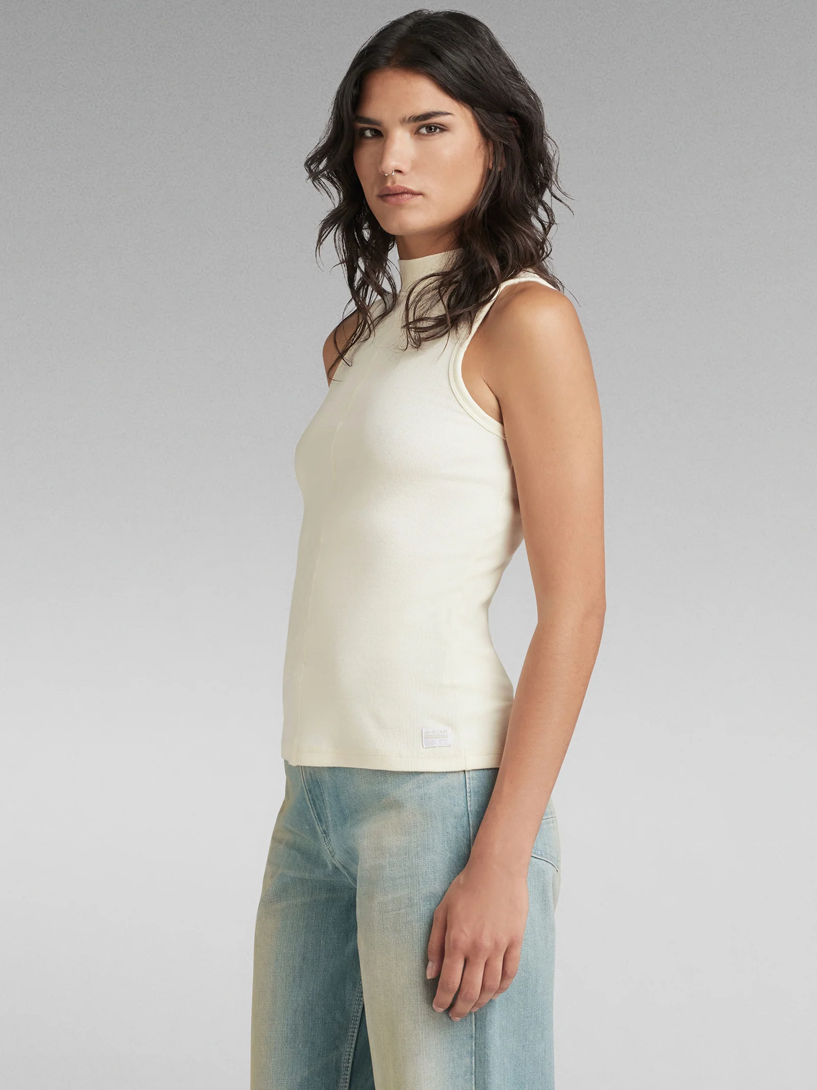 Open Back Mock Slim T-Shirt - Image 2