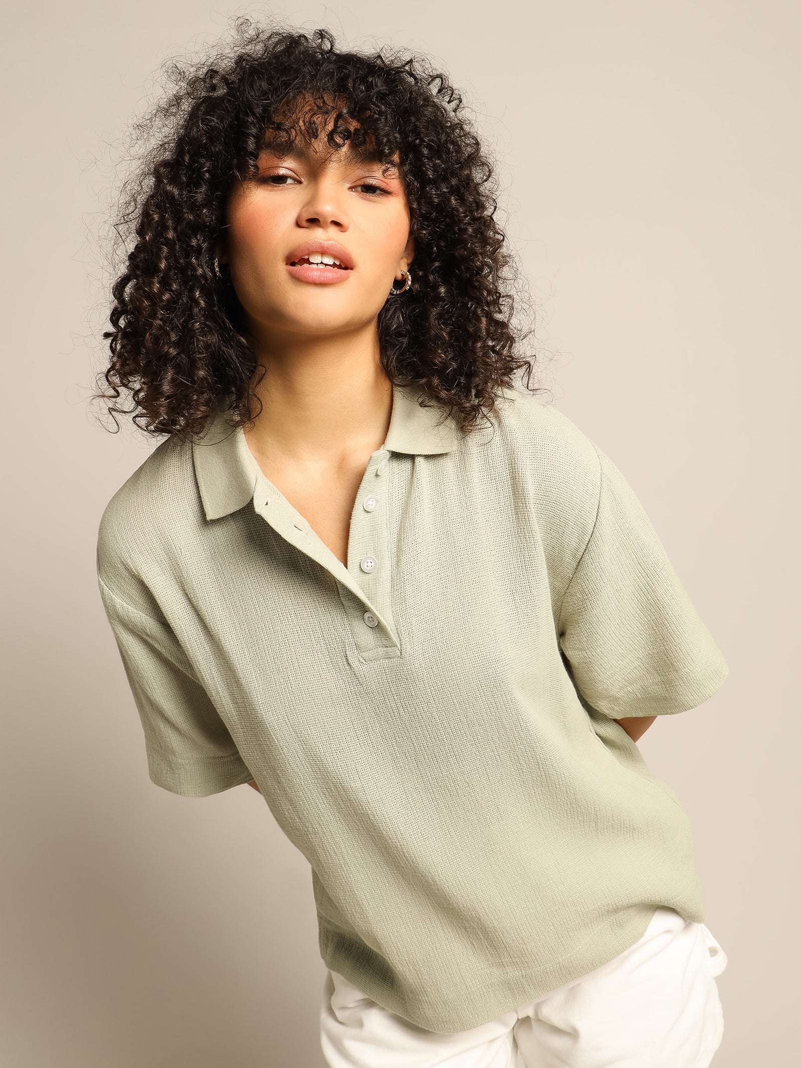 Openwork Polo Shirt - Image 3