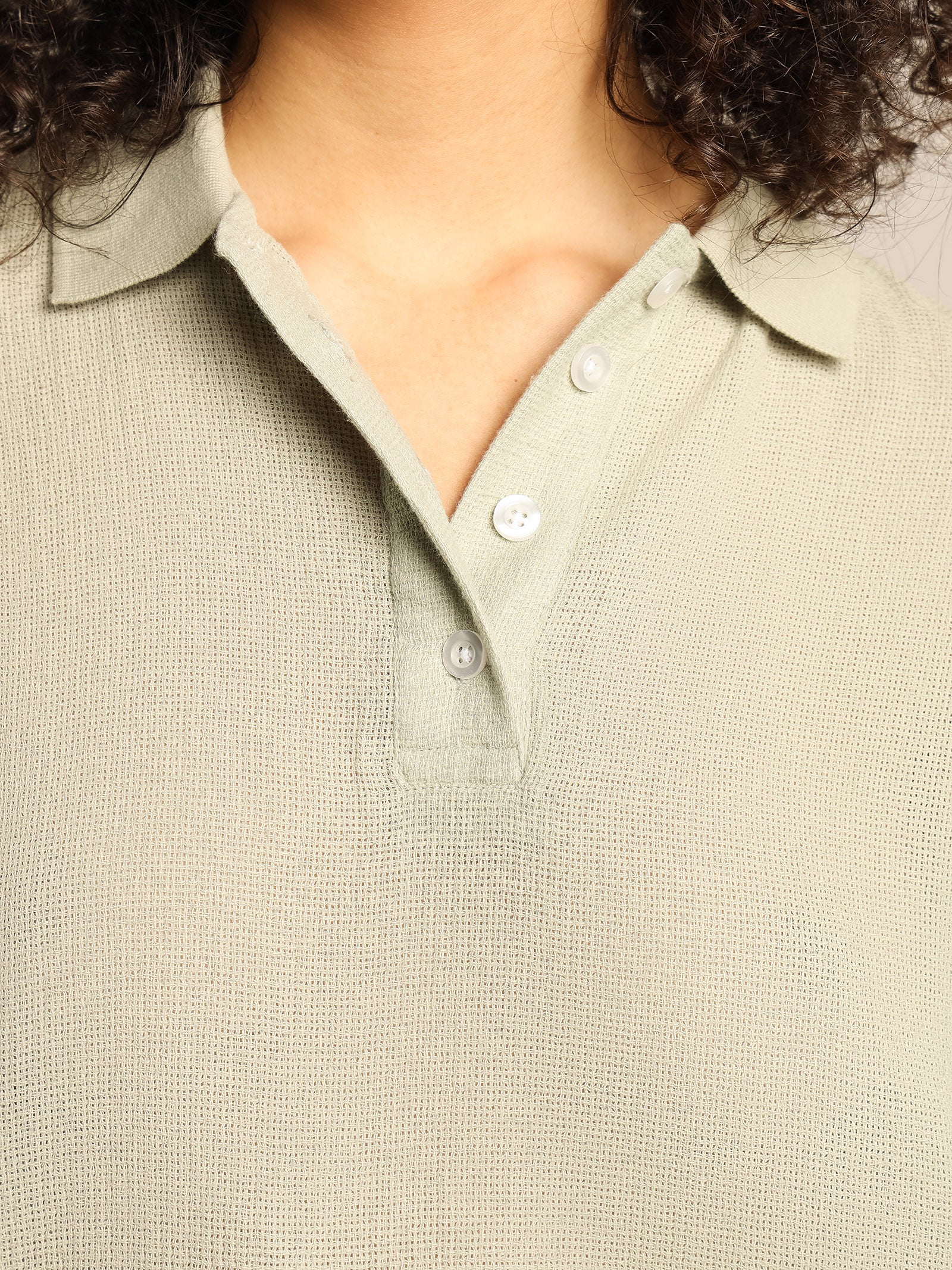 Openwork Polo Shirt - Image 6
