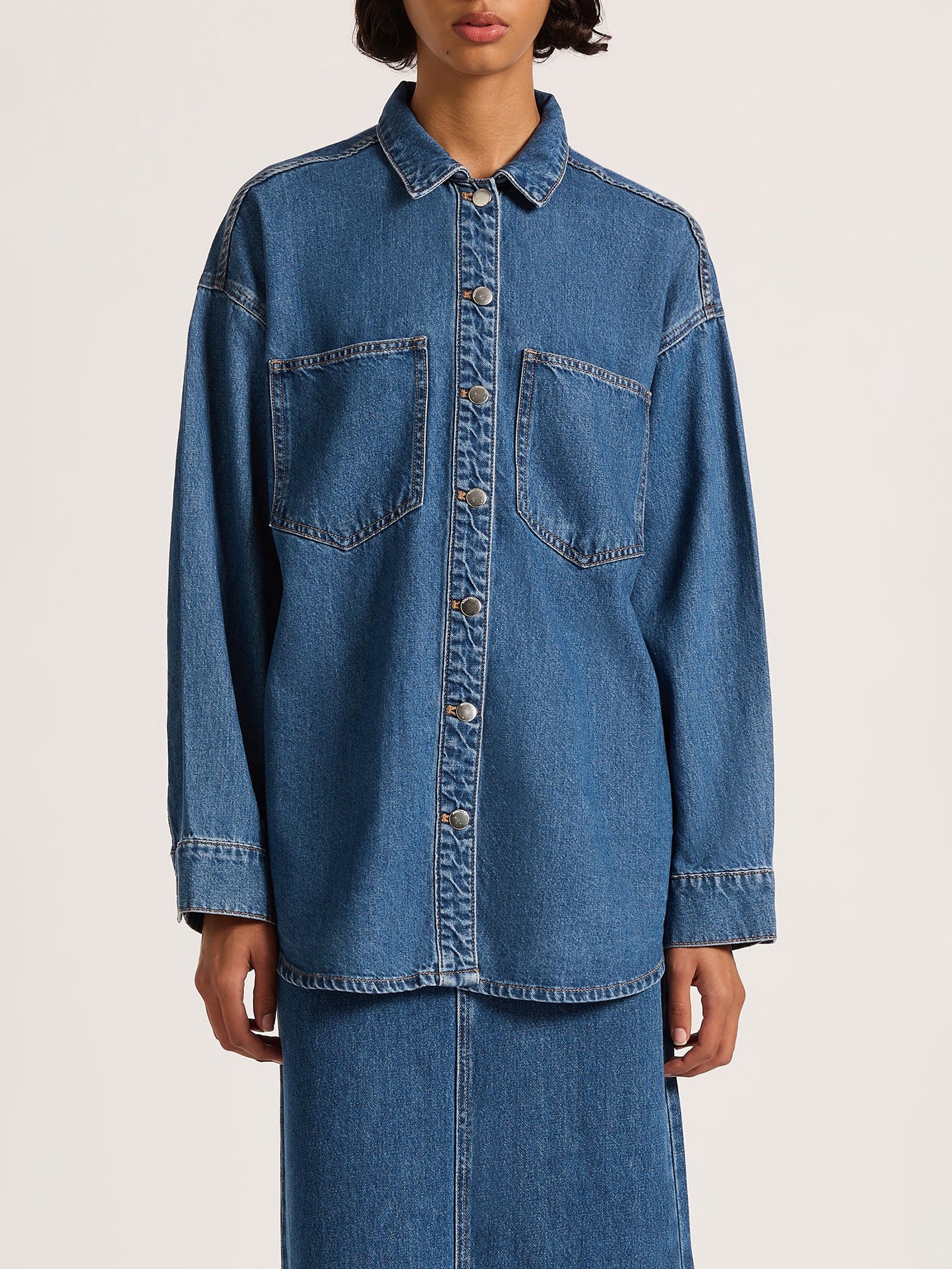Organic Denim Overshirt - Image 5