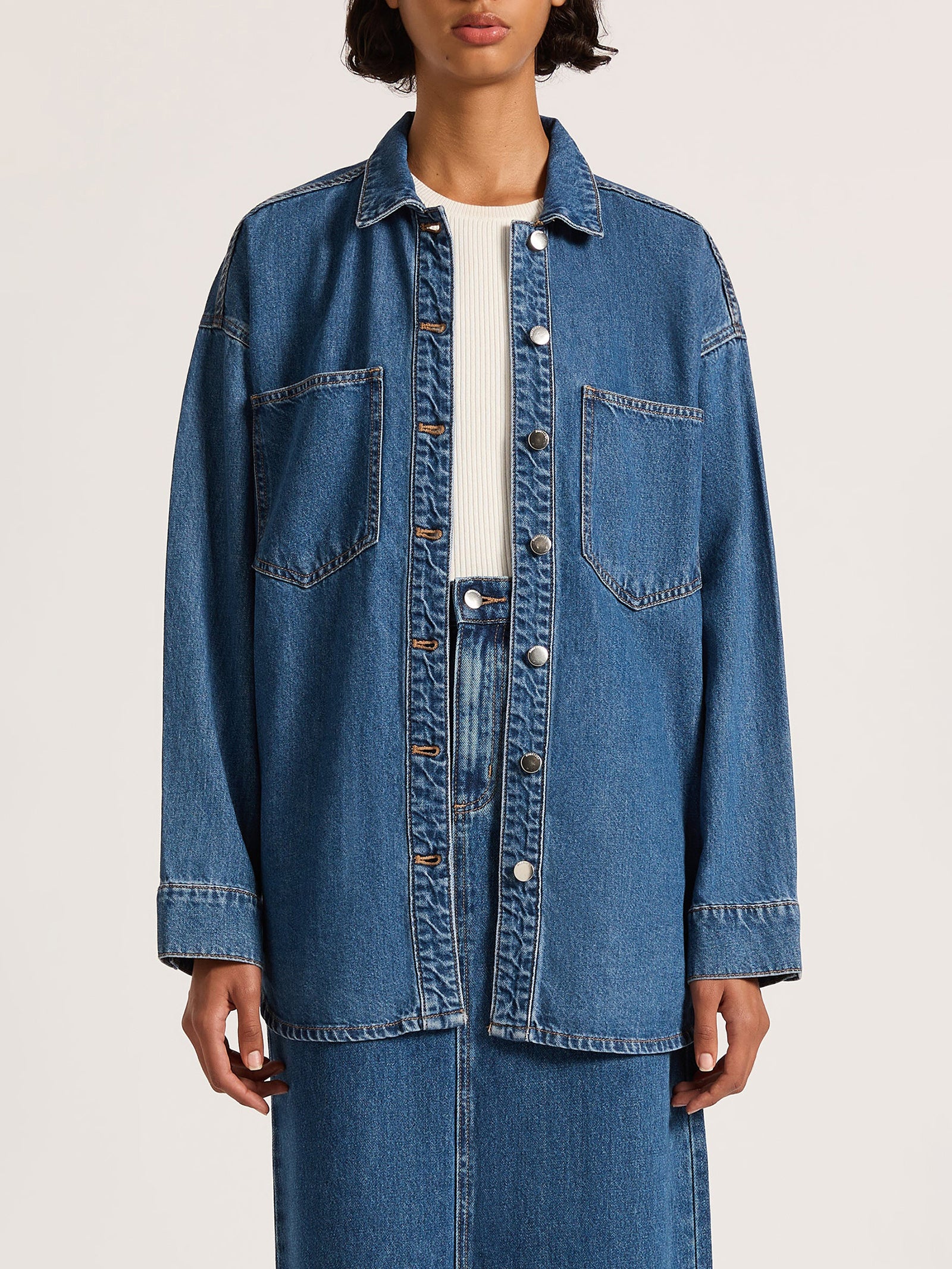 Organic Denim Overshirt - Image 6